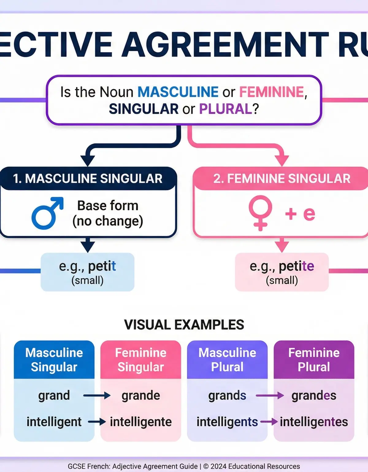 French Adjective Agreement Rules
