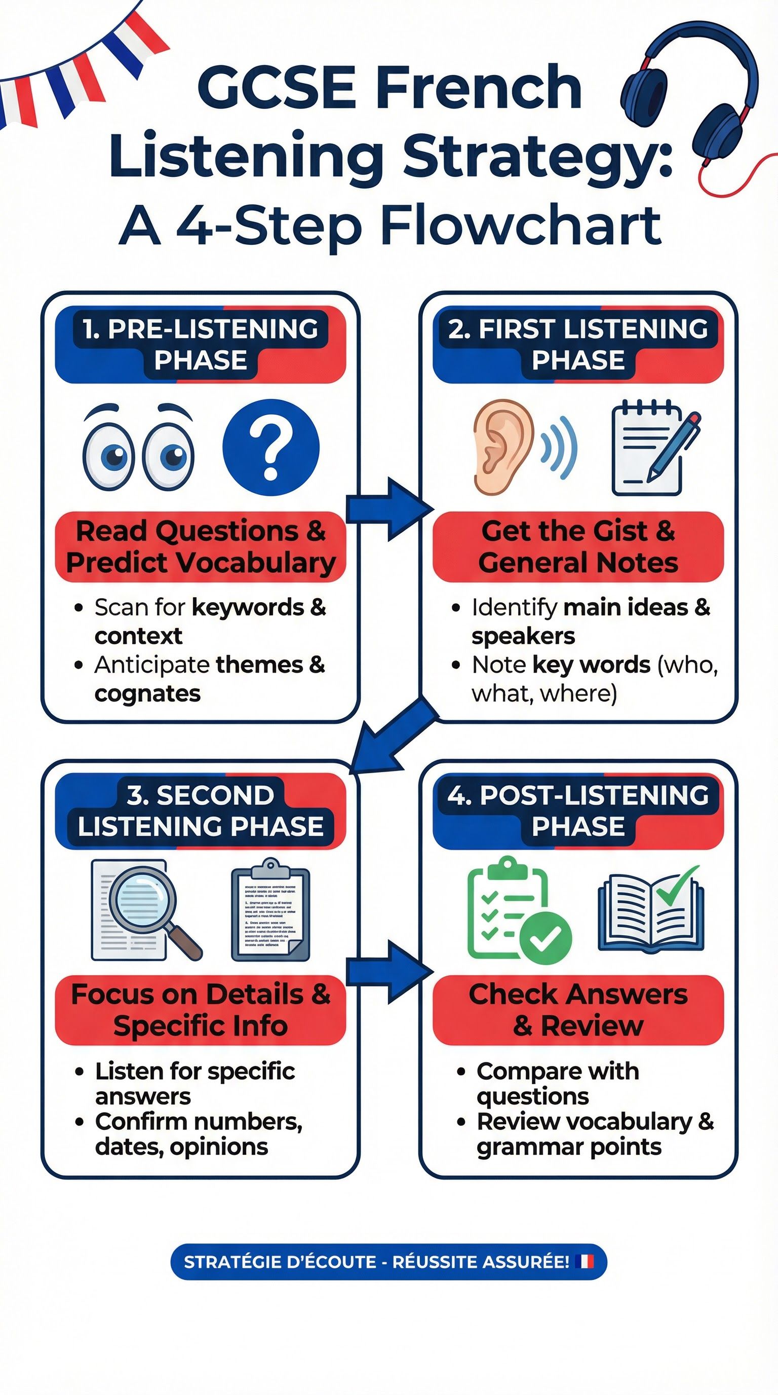 The Four-Phase Listening Strategy for GCSE French