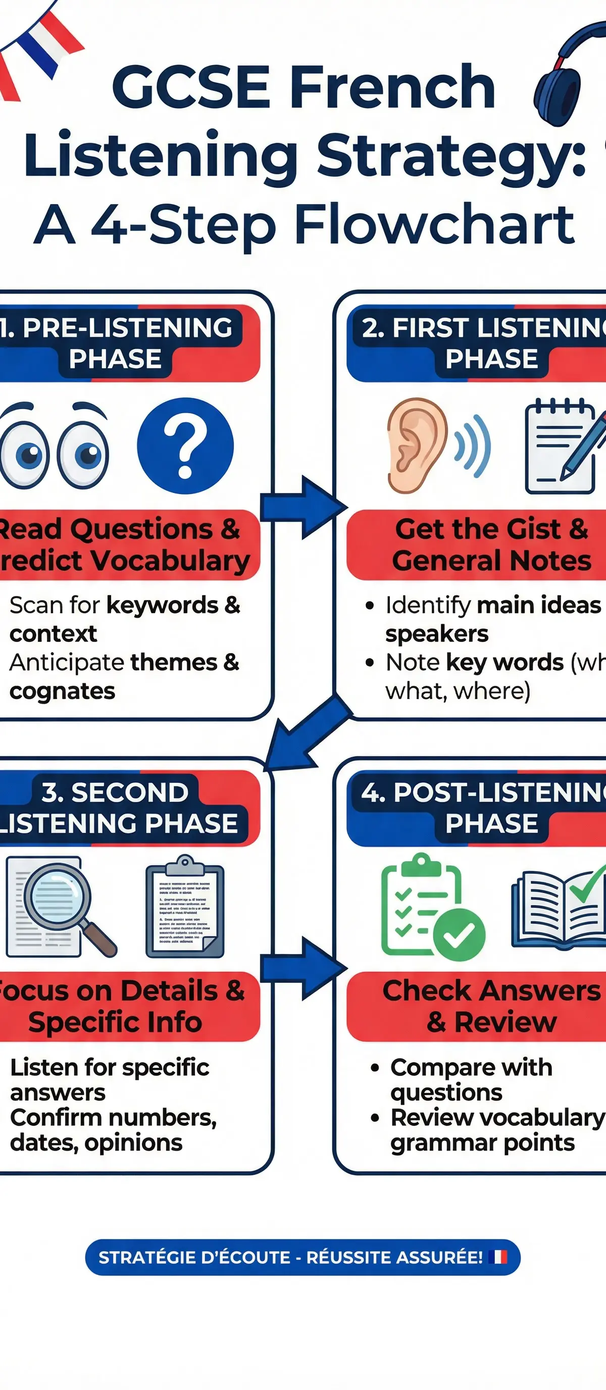 The Four-Phase Listening Strategy for GCSE French