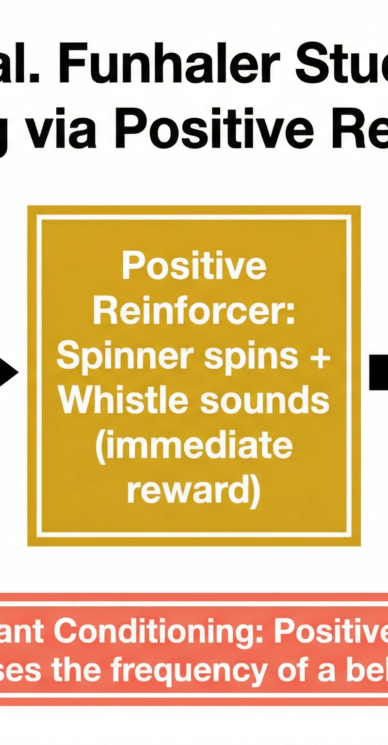 The cycle of positive reinforcement in the Funhaler study.