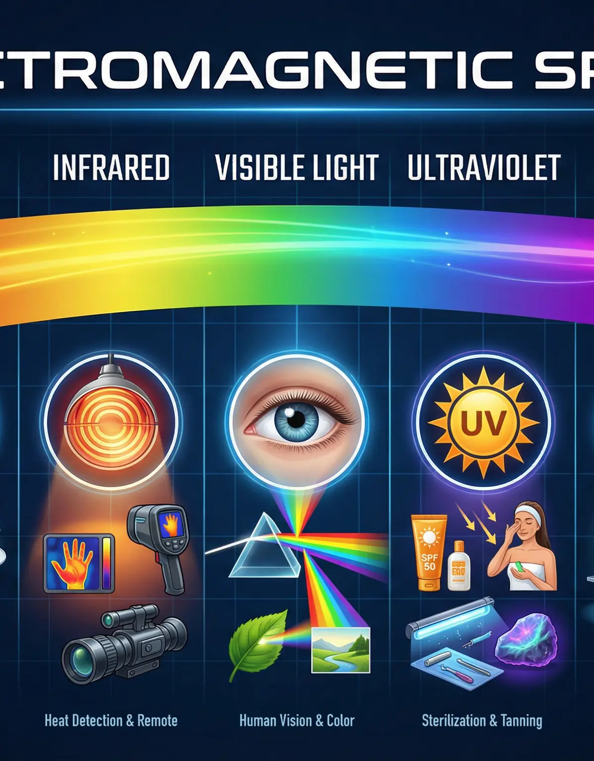 An overview of the Electromagnetic Spectrum and its applications.