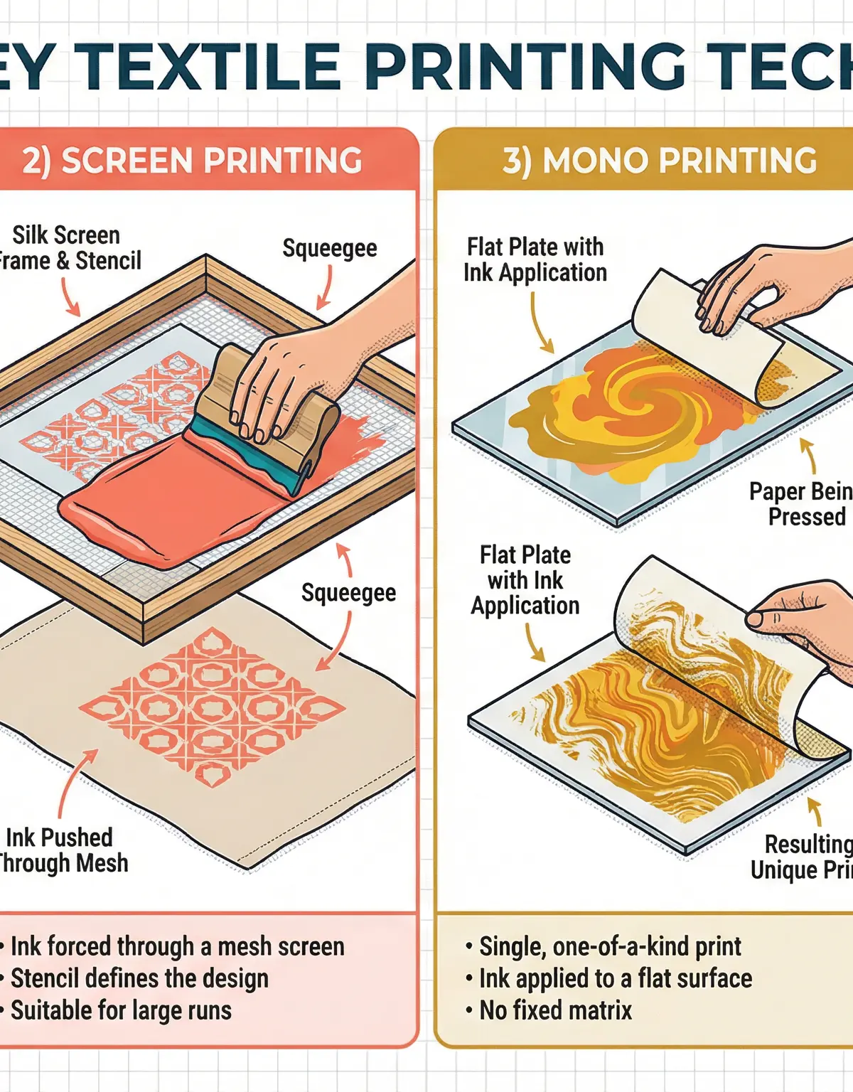 Four Key Textile Printing Techniques.