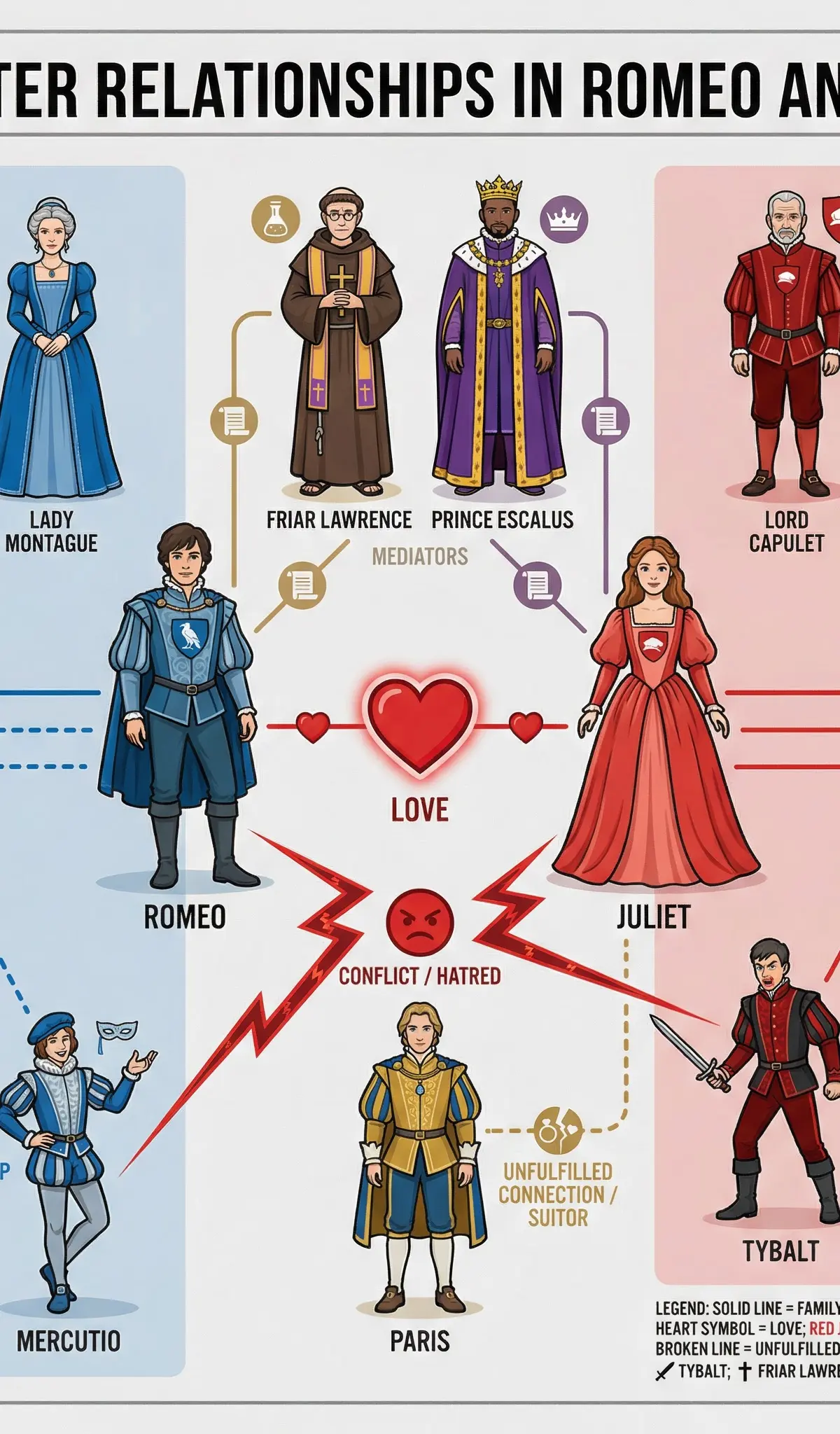 Character Relationships in Romeo and Juliet.