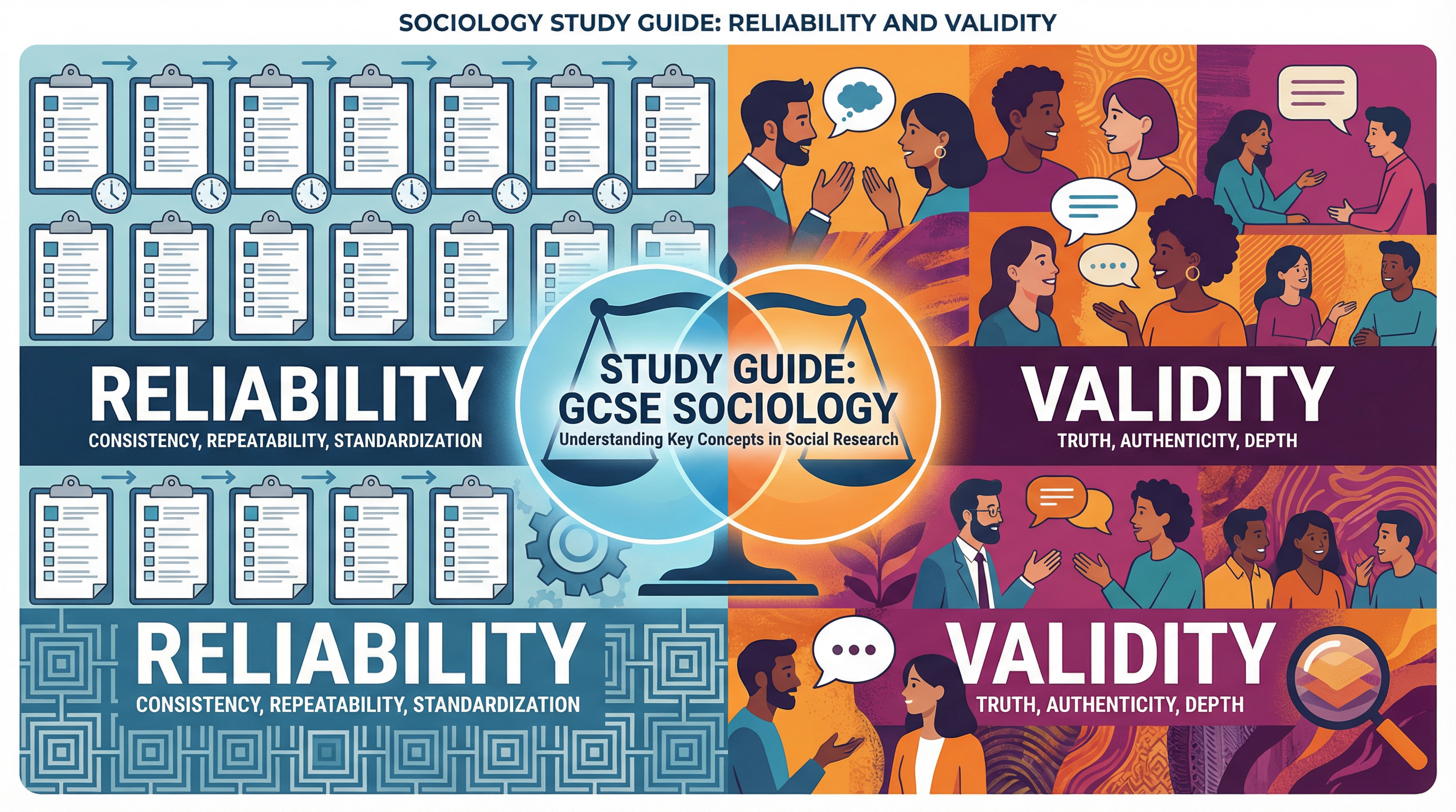 Reliability and Validity — OCR GCSE study guide illustration