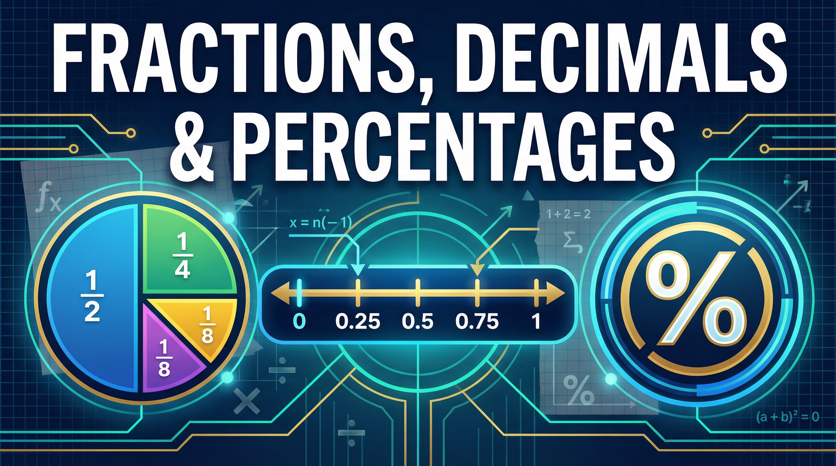 Fractions, Decimals & Percentages