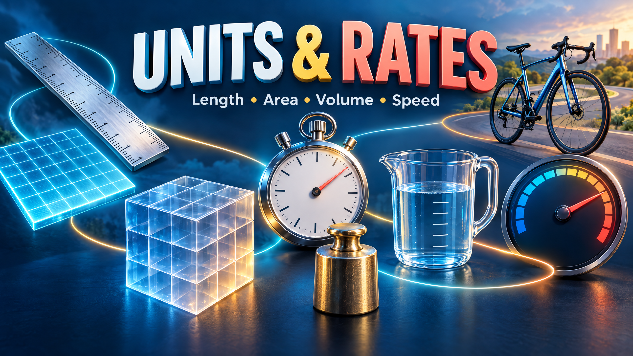 Unit conversions and compound rates: change the description, not the quantity.
