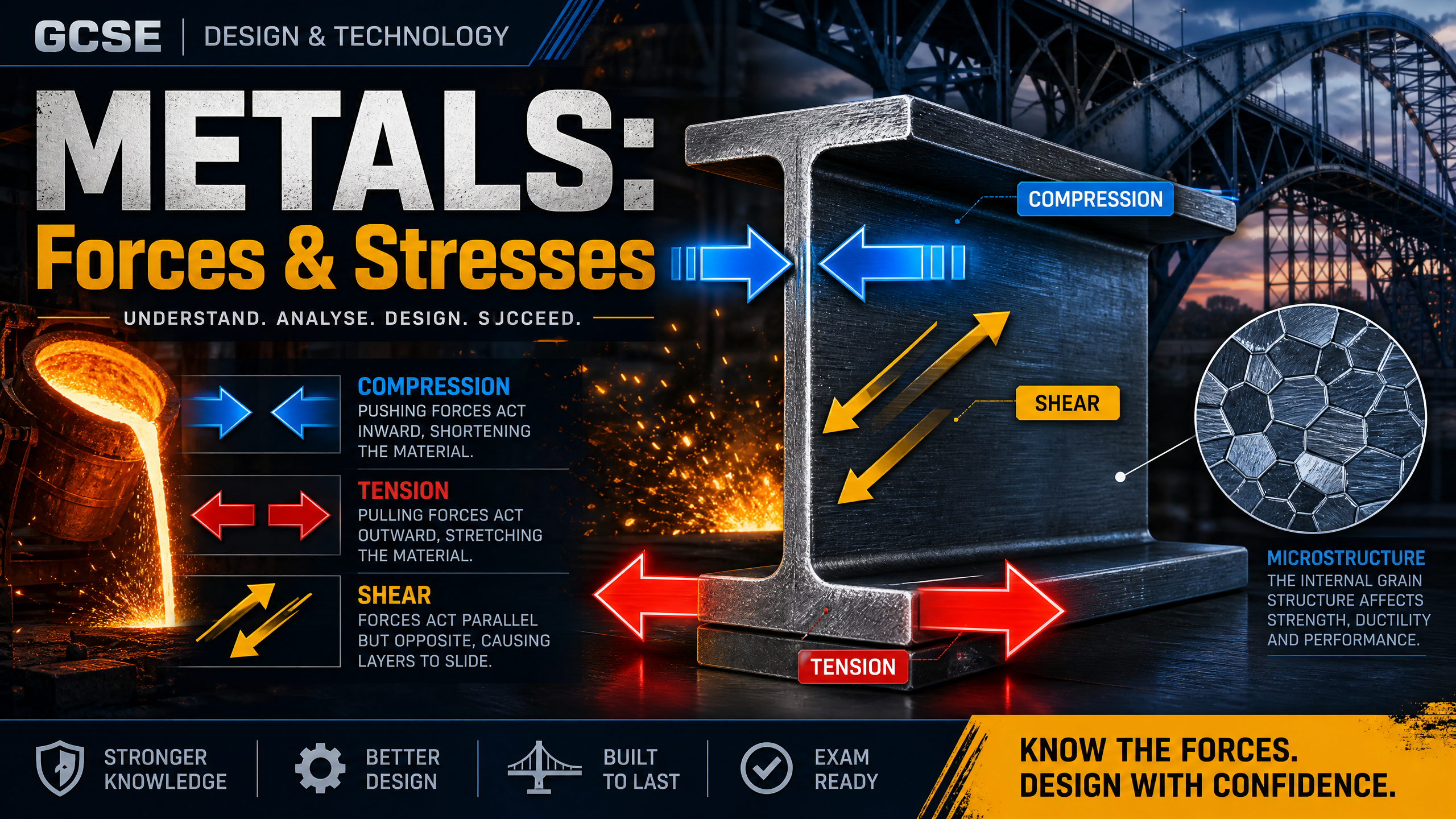 Header image for Metals: Forces and Stresses