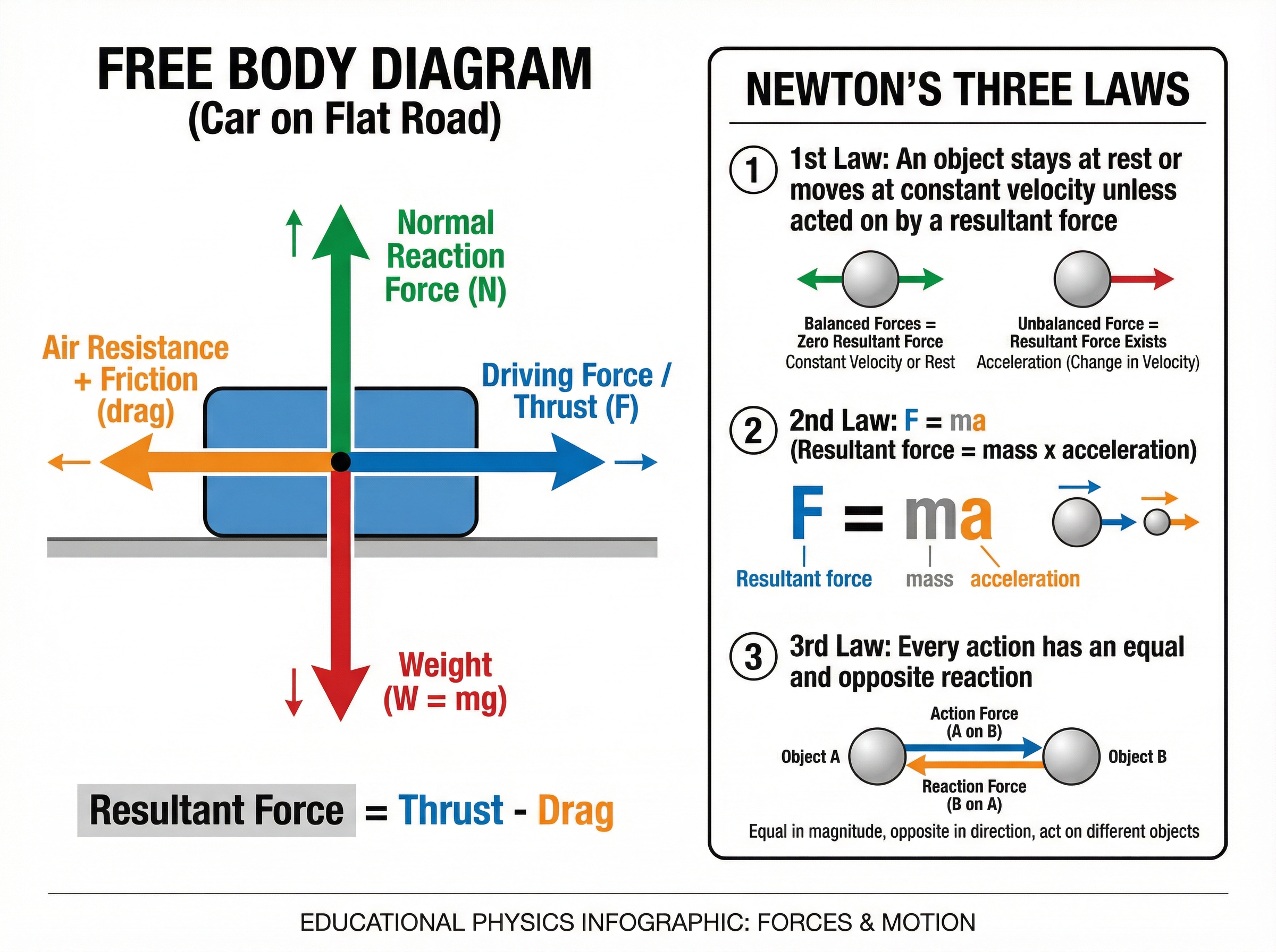Free Body Diagrams & Newton's Laws