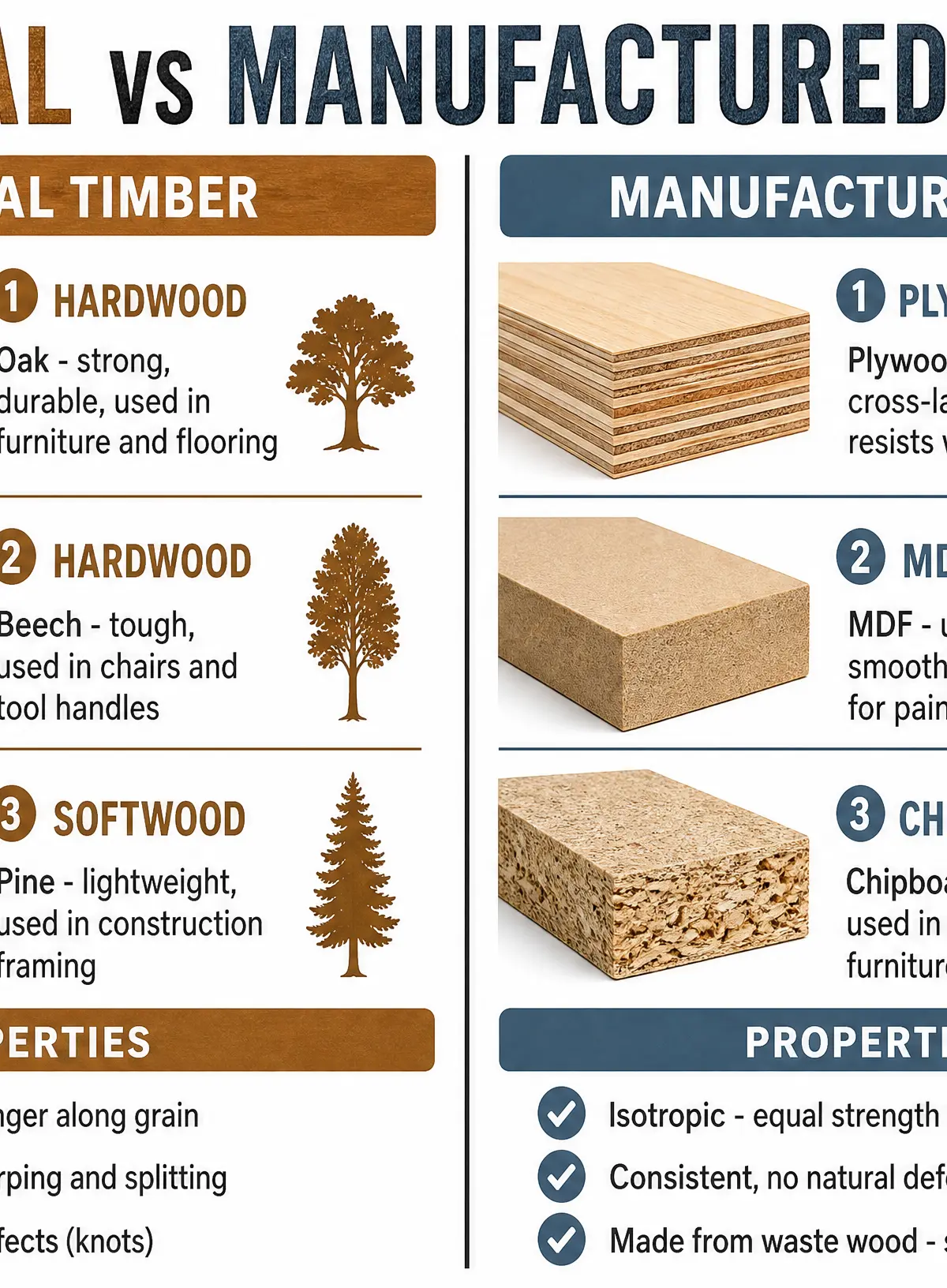 Natural vs Manufactured Timber structural properties