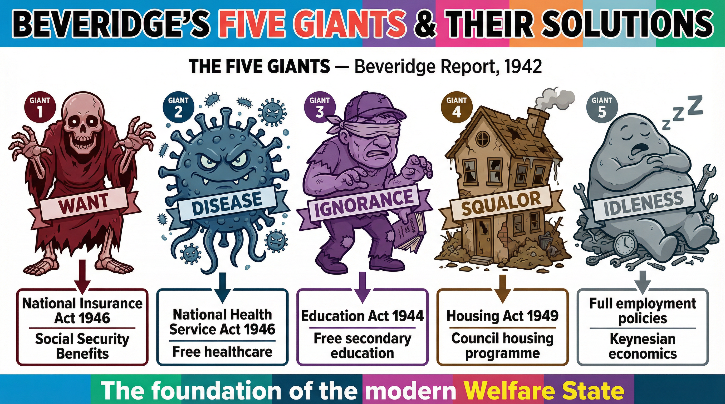 Beveridge's Five Giants and Their Solutions