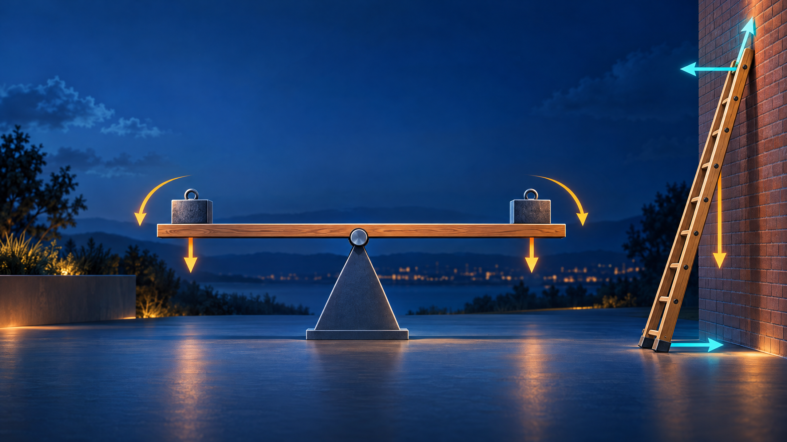 Moments in static contexts: balance, force and leverage.