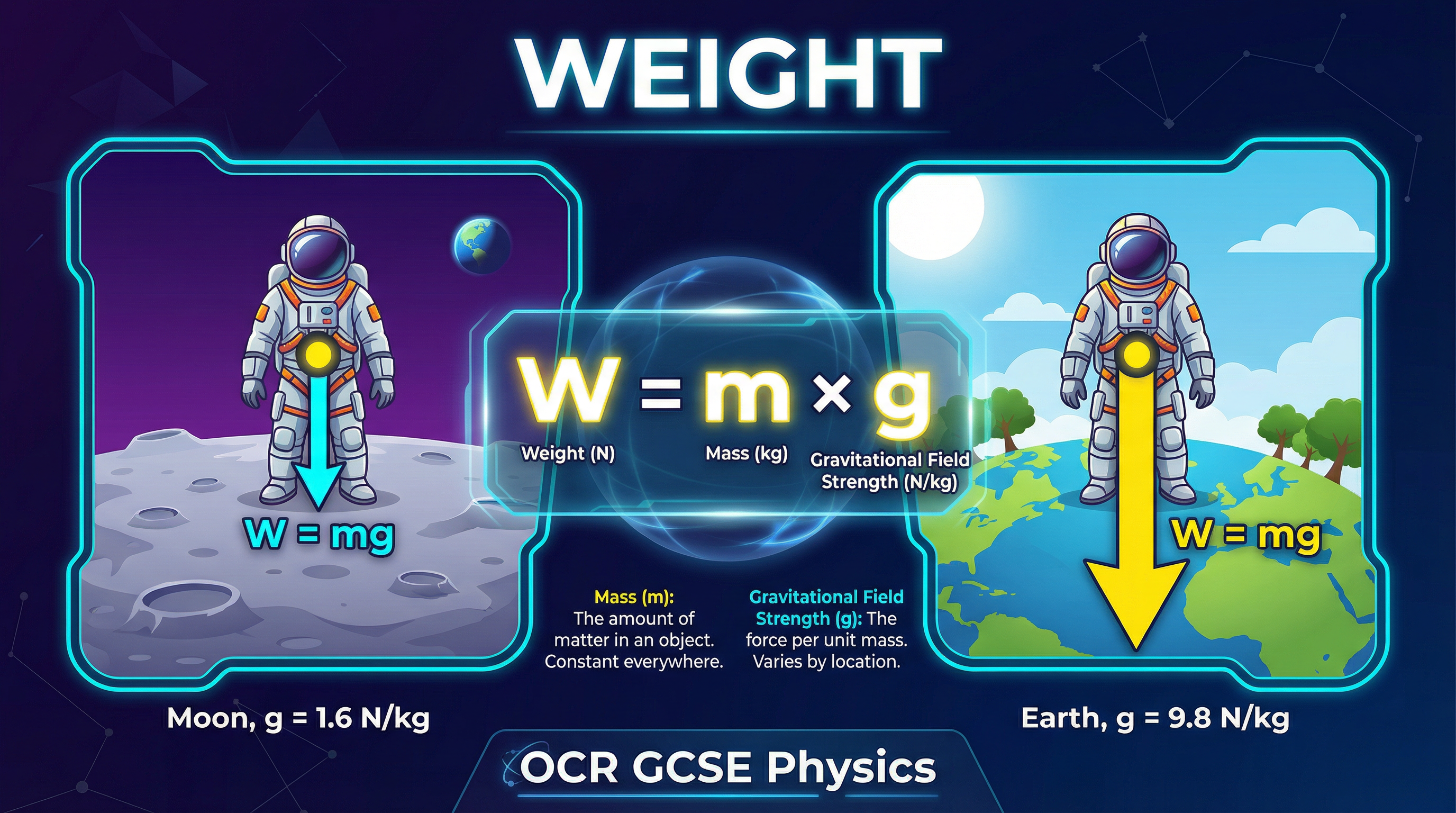 Header image for OCR GCSE Physics: Weight (2.2)