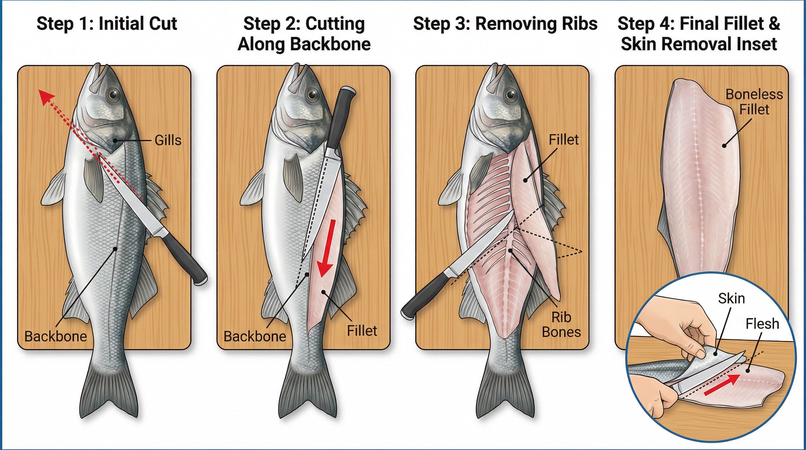 Visual Guide: How to Fillet a Fish