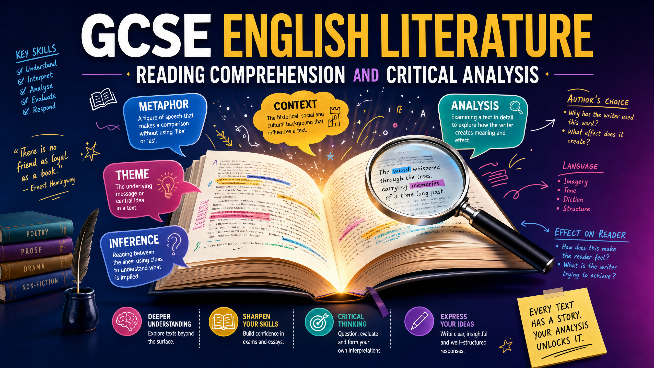 GCSE English Literature: Reading Comprehension and Critical Analysis