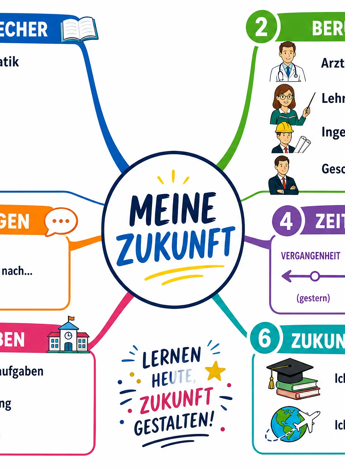 Vocabulary Mind-Map: Meine Zukunft