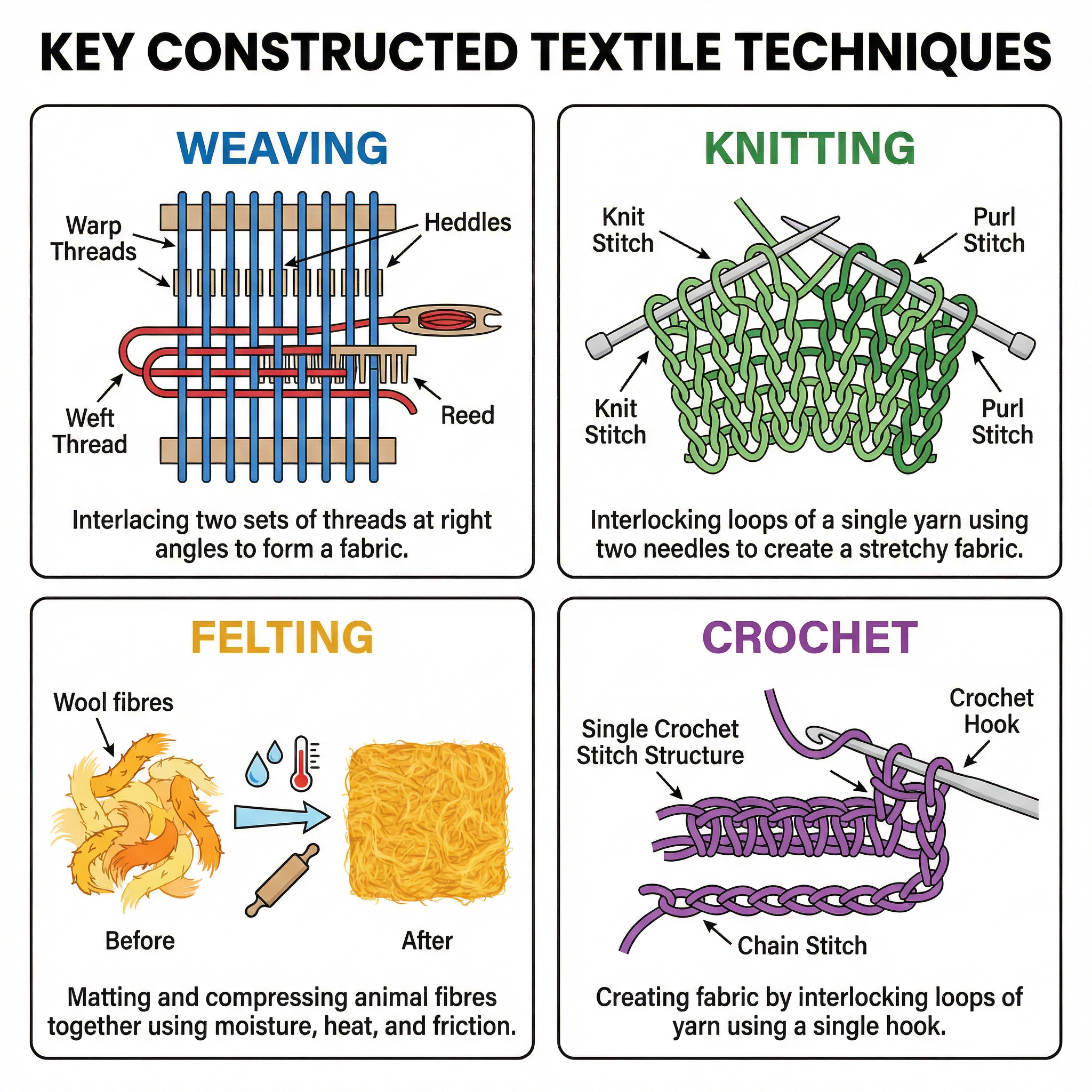 Key Constructed Textile Techniques.