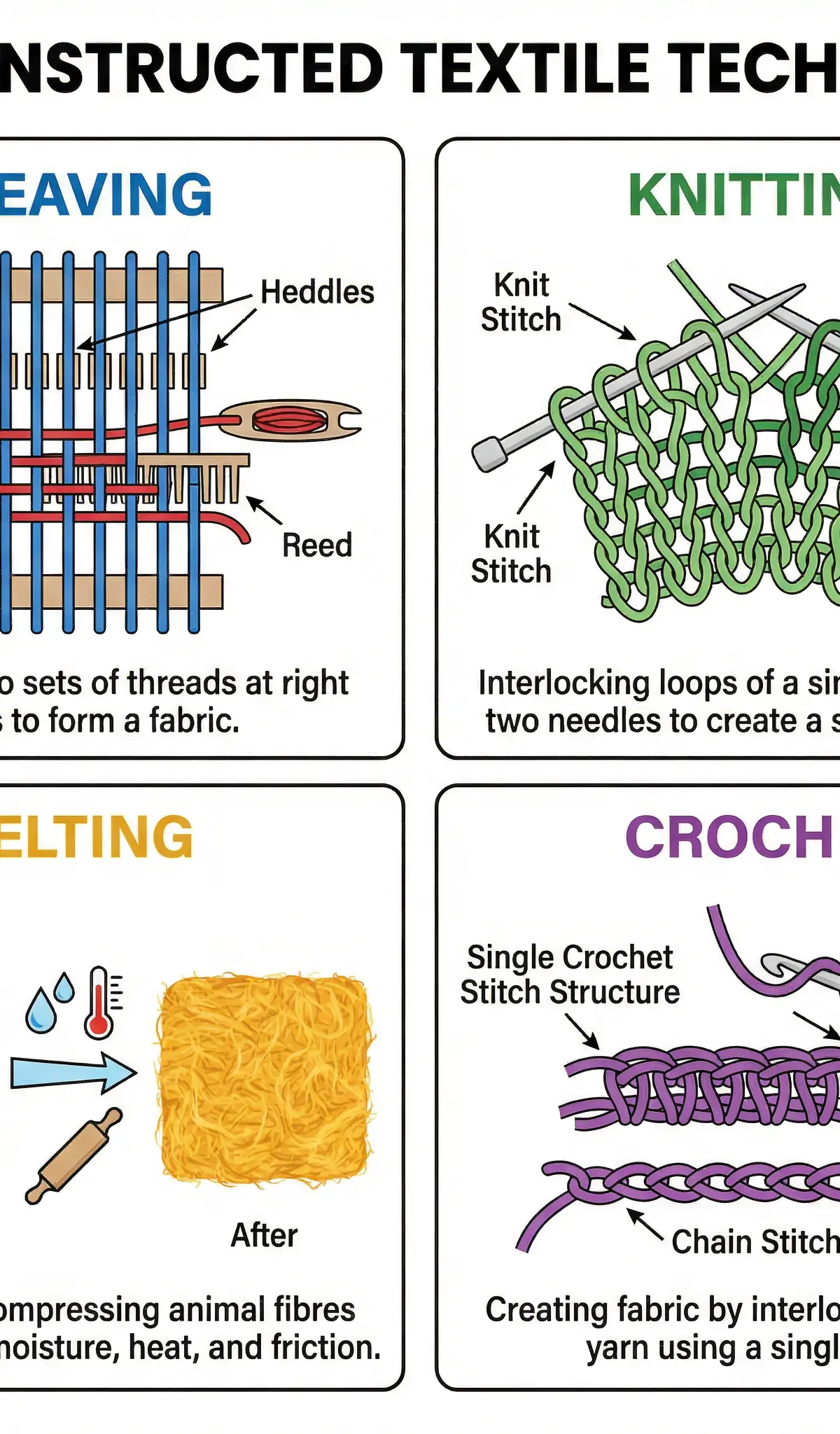 Key Constructed Textile Techniques.