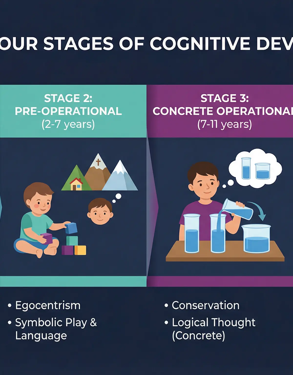 Piaget's Four Stages of Cognitive Development