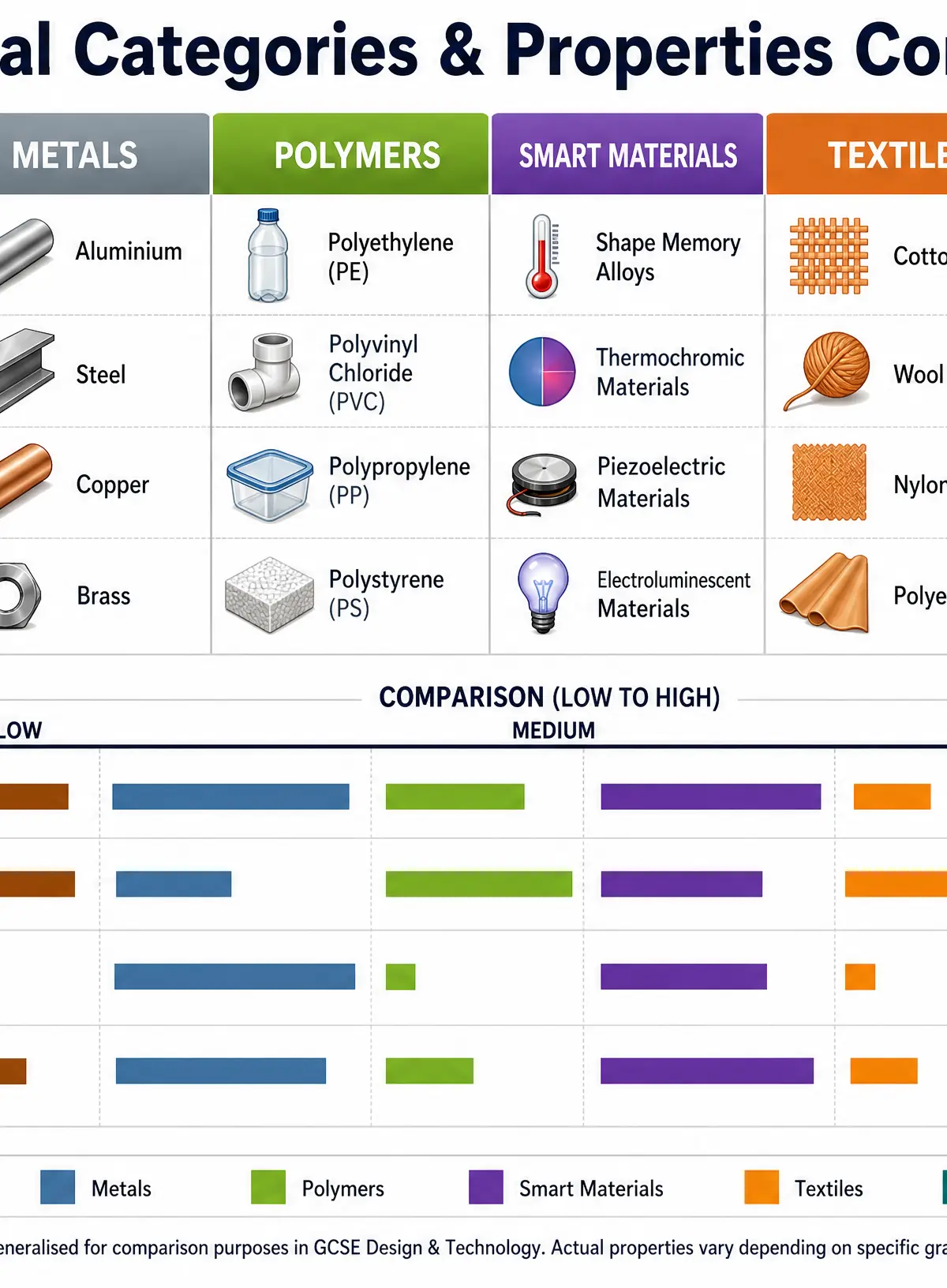 Material Categories Comparison