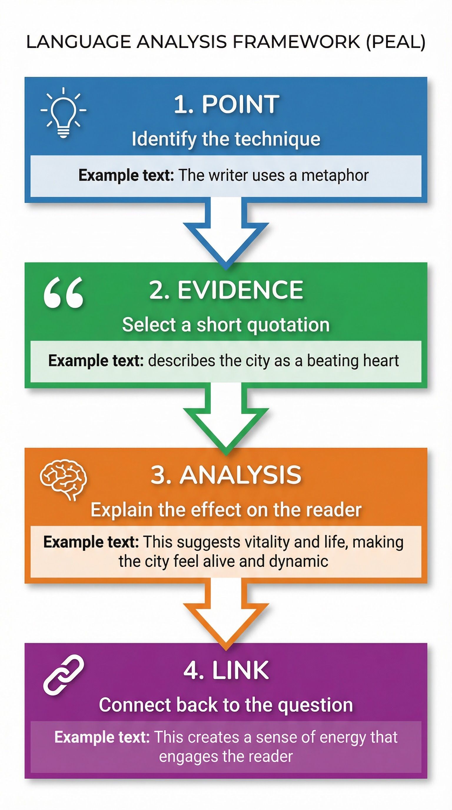 The PEAL framework for language and structure analysis.