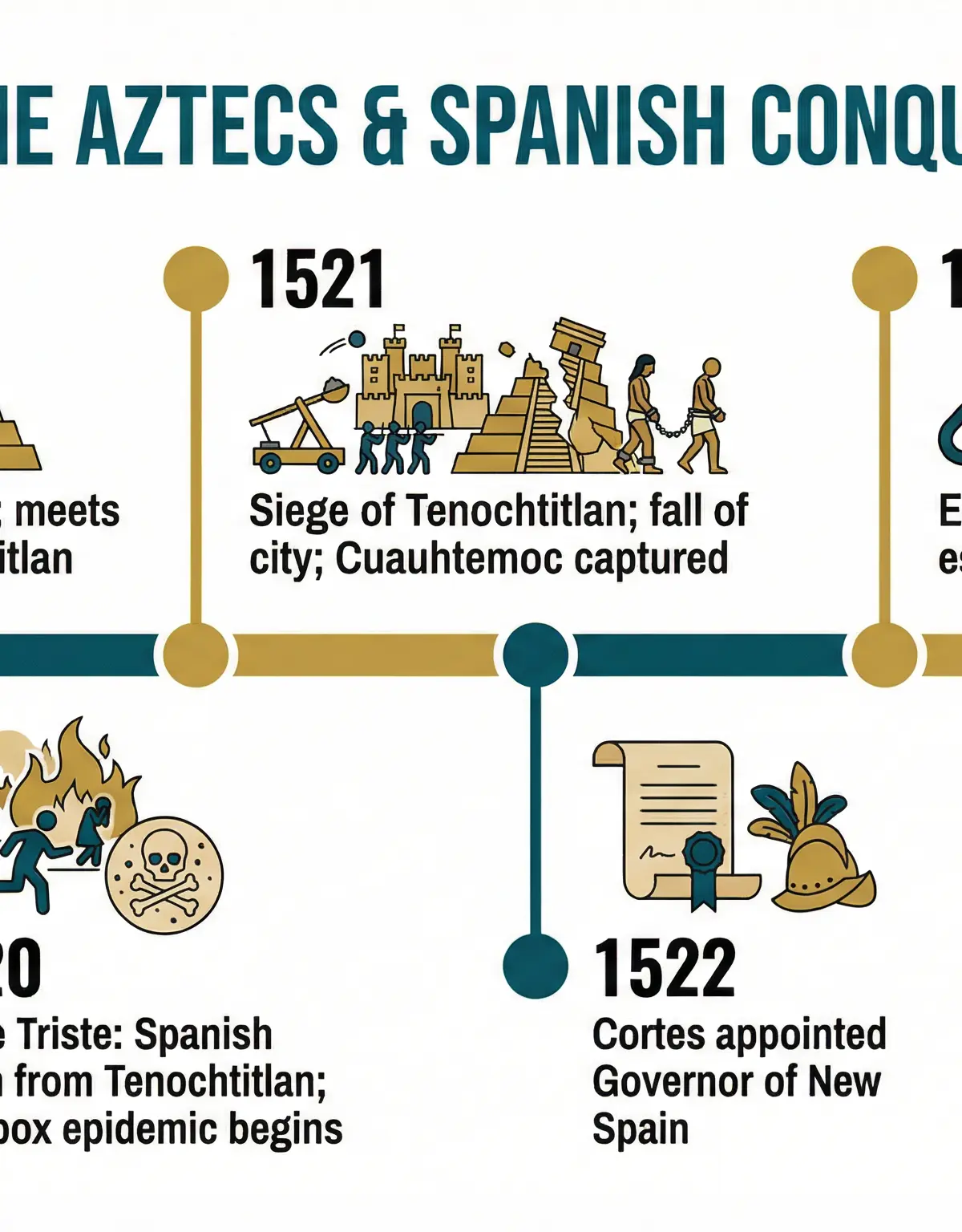 Key Events Timeline: The Aztecs and Spanish Conquest, 1519–1535