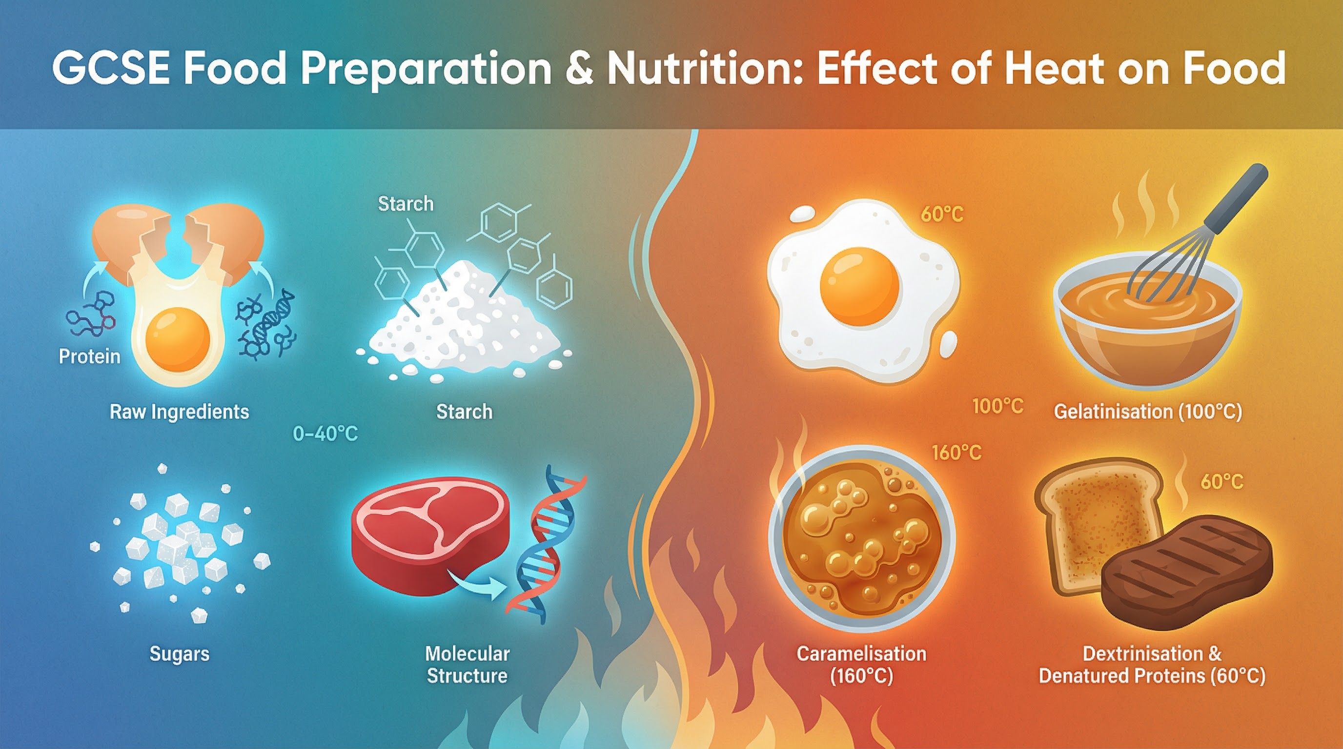 The effect of heat on food – Food Preparation and Nutrition – GCSE