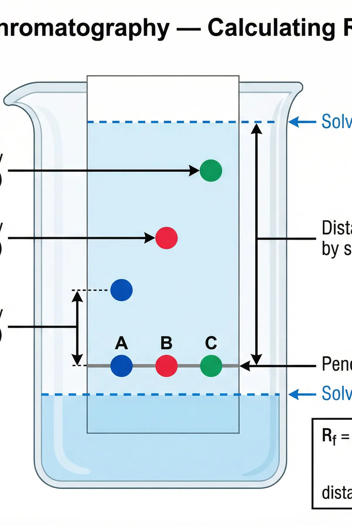 Paper Chromatography setup and Rf calculation