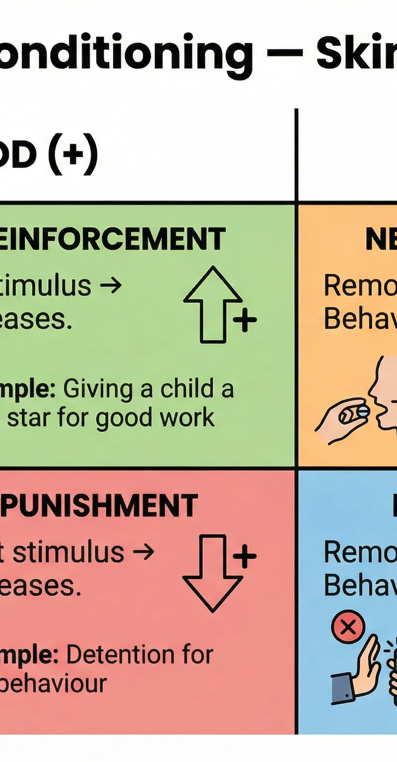 The types of Operant Conditioning
