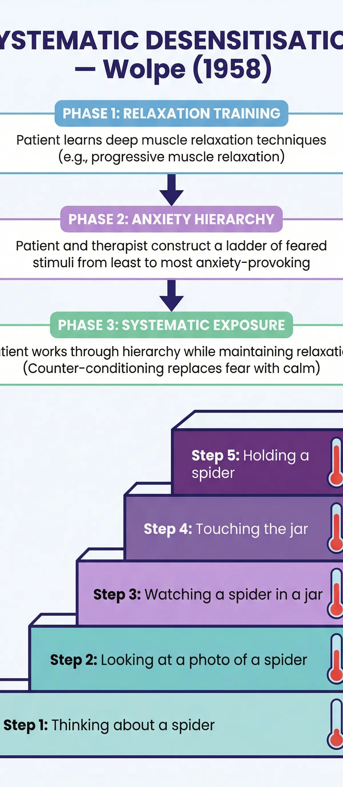 The process of Systematic Desensitisation