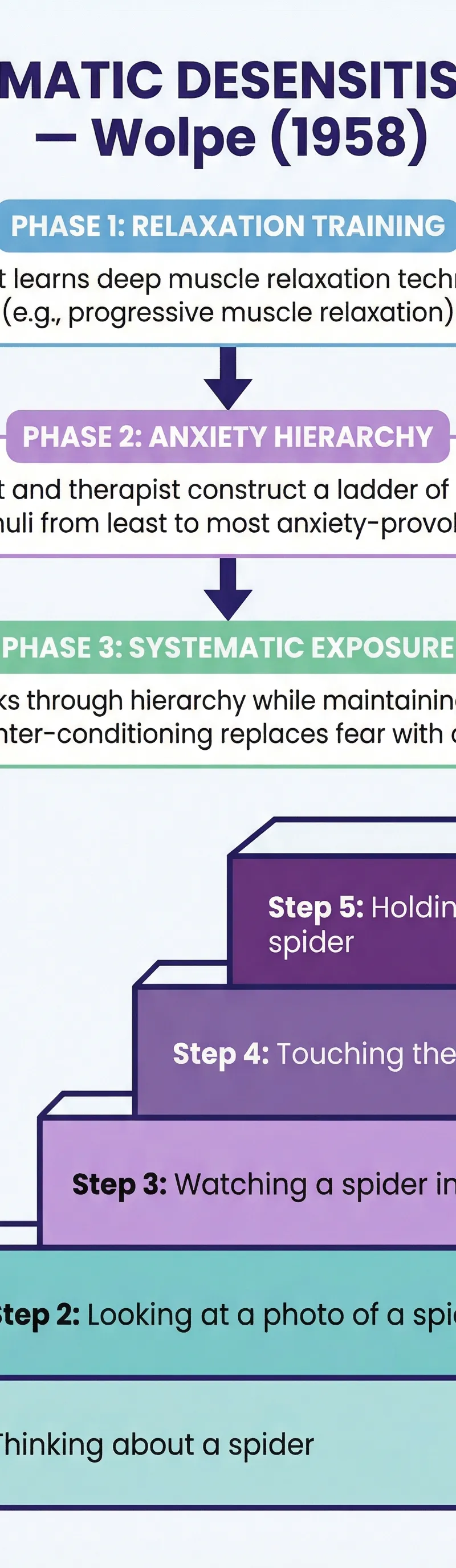The process of Systematic Desensitisation