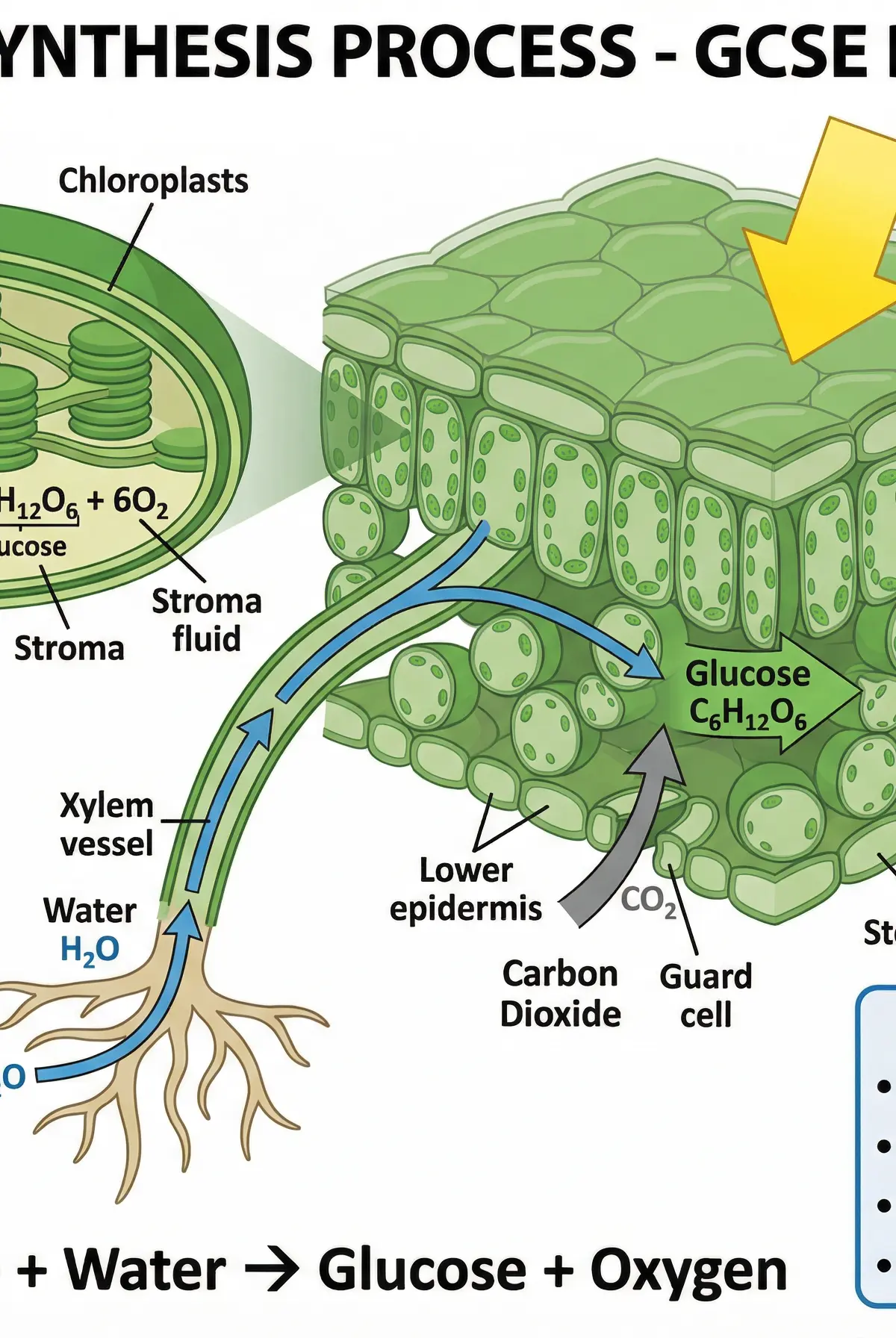 The process of photosynthesis