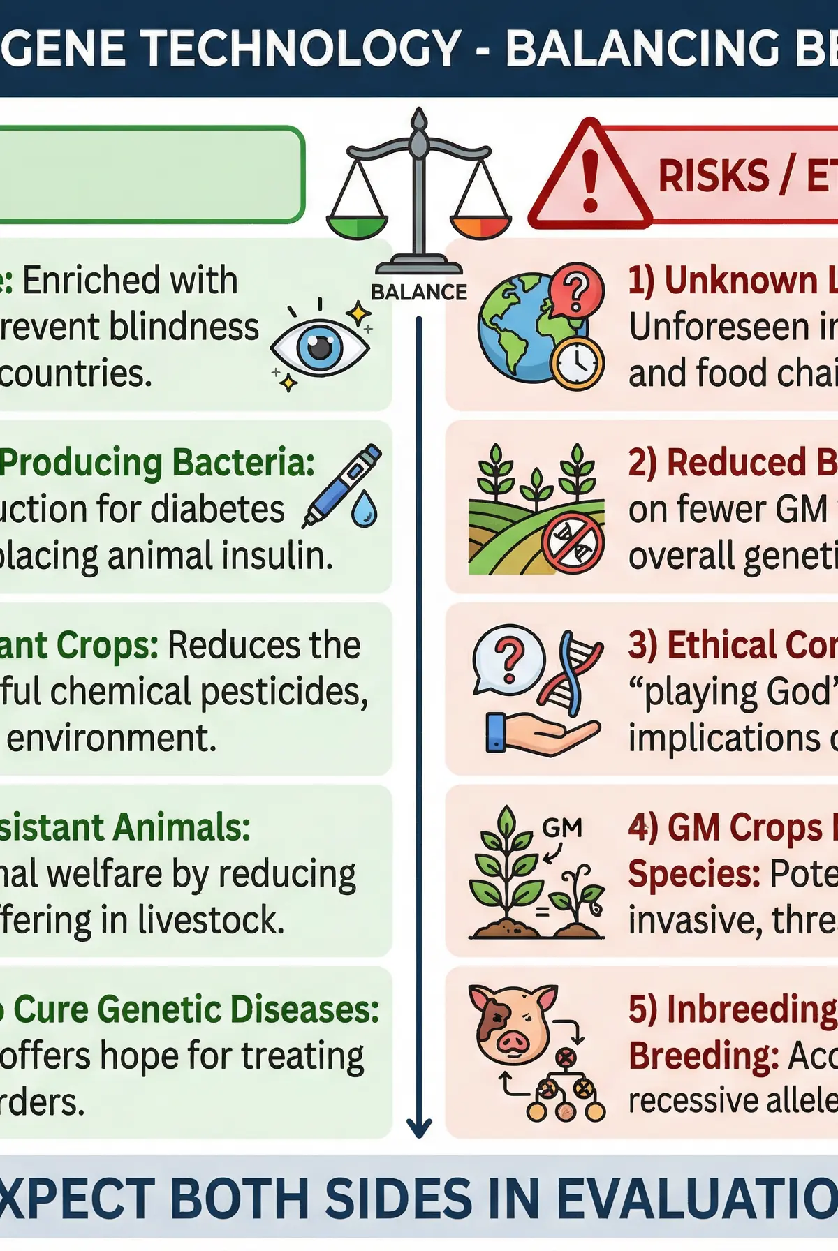 Evaluating Gene Technology: Benefits and Risks
