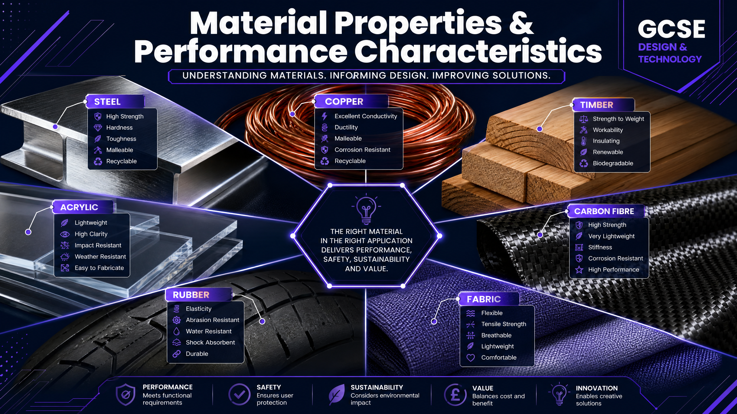 Header image for Material Properties & Performance Characteristics