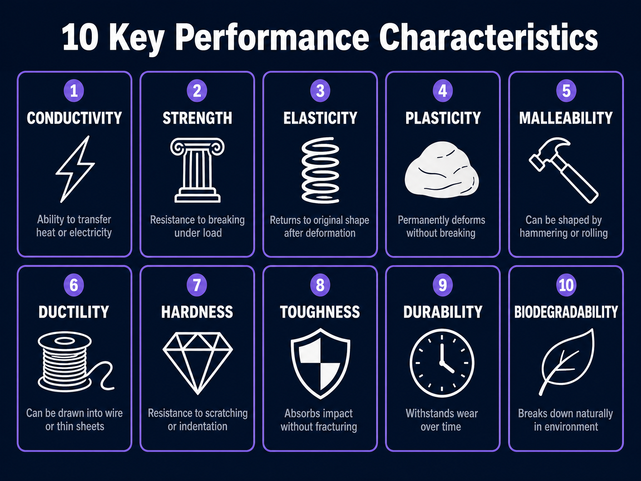 The 10 Key Performance Characteristics