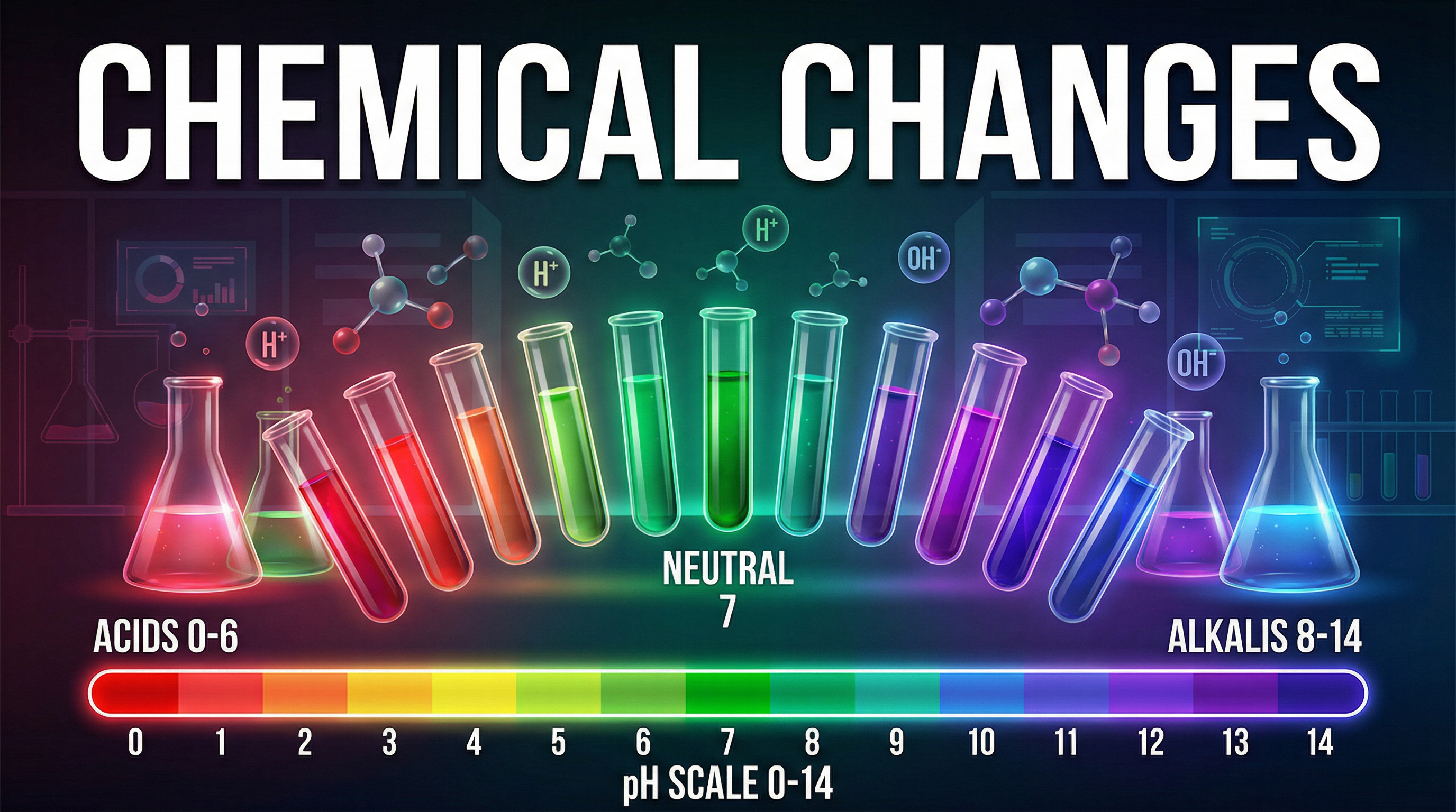 Header image for Chemical Changes: Acids, Alkalis & Salts