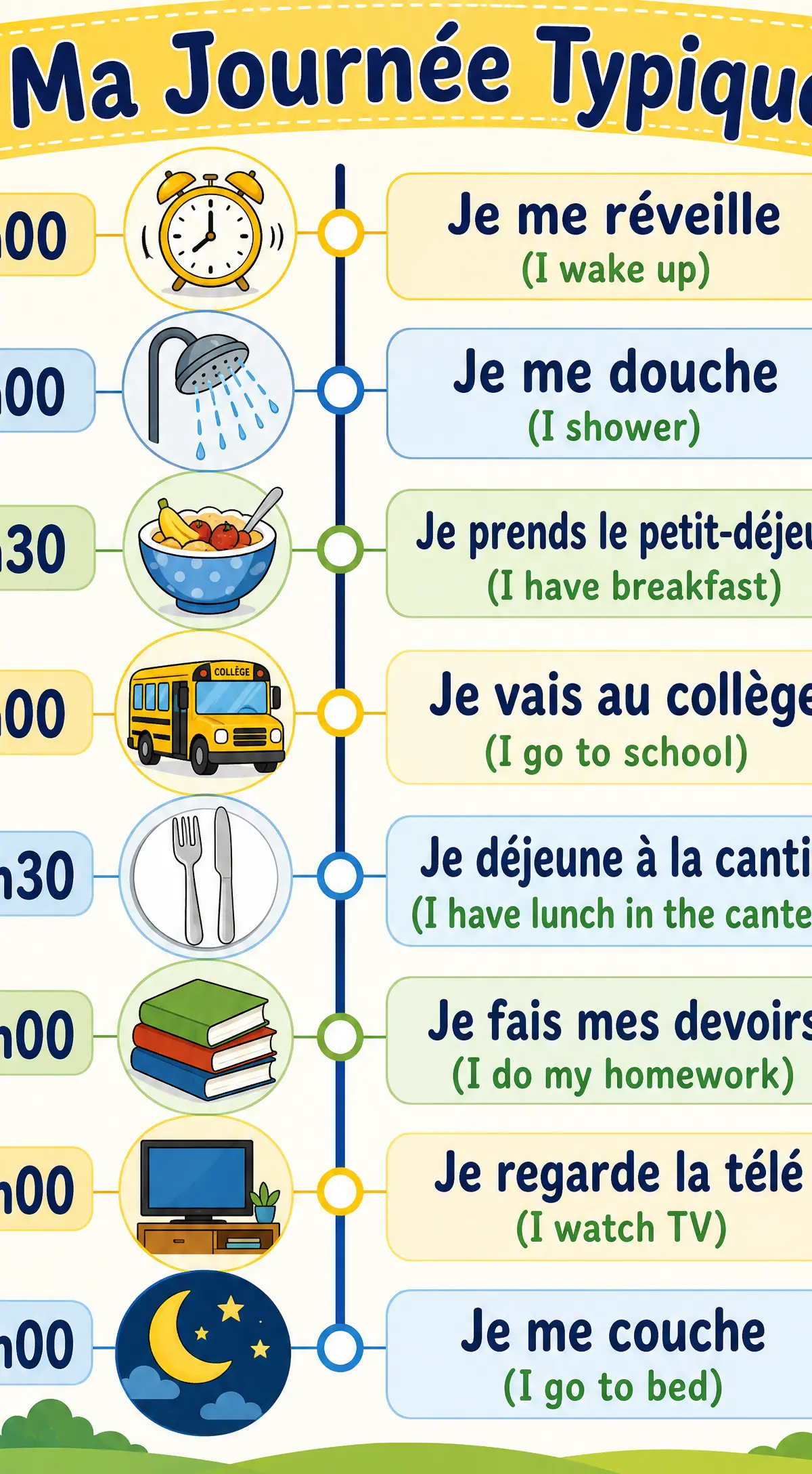 Ma Journée Typique - Typical Daily Routine