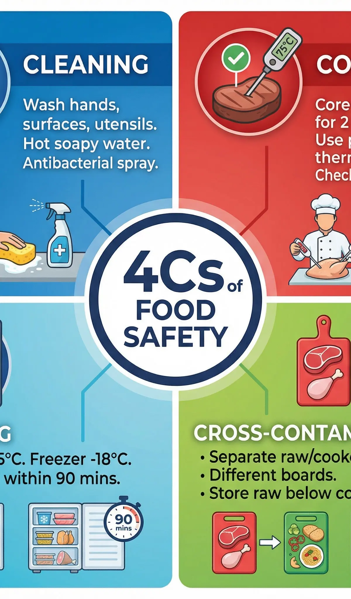 The 4Cs of Food Safety Framework.