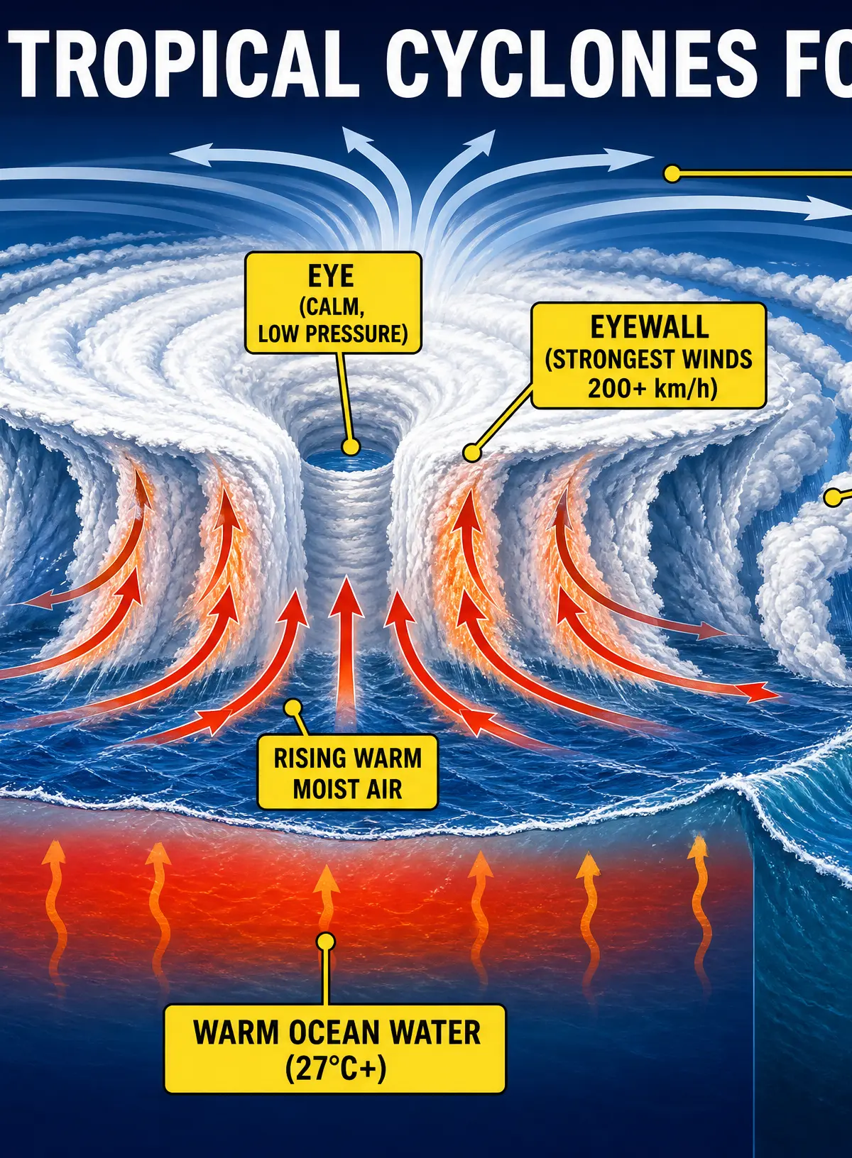 Cross-section of a Tropical Cyclone