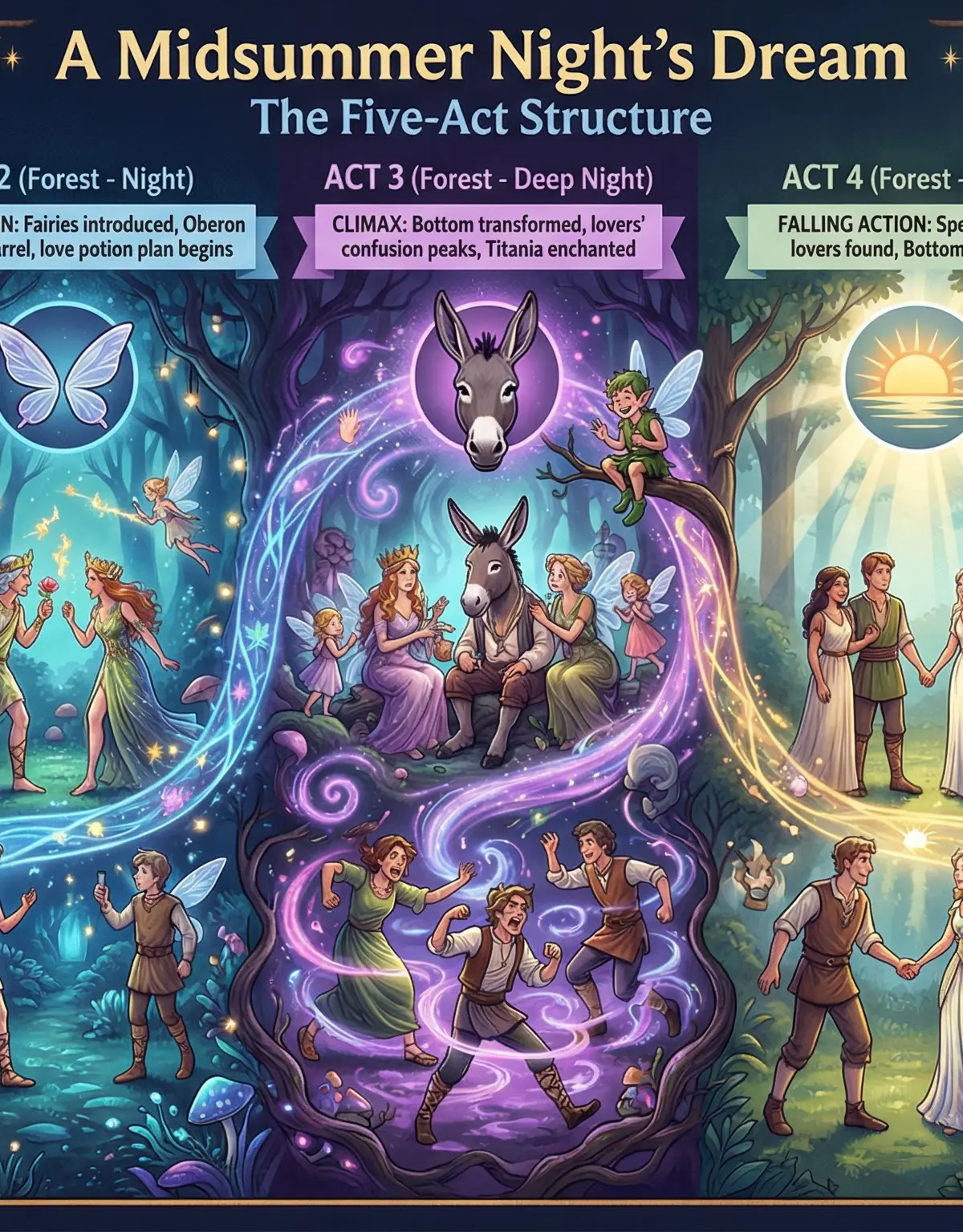The Five-Act Structure of A Midsummer Night's Dream.