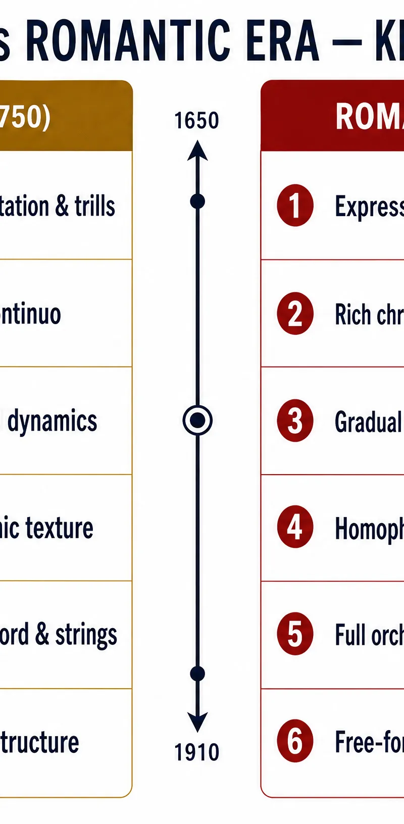 Baroque vs Romantic Era