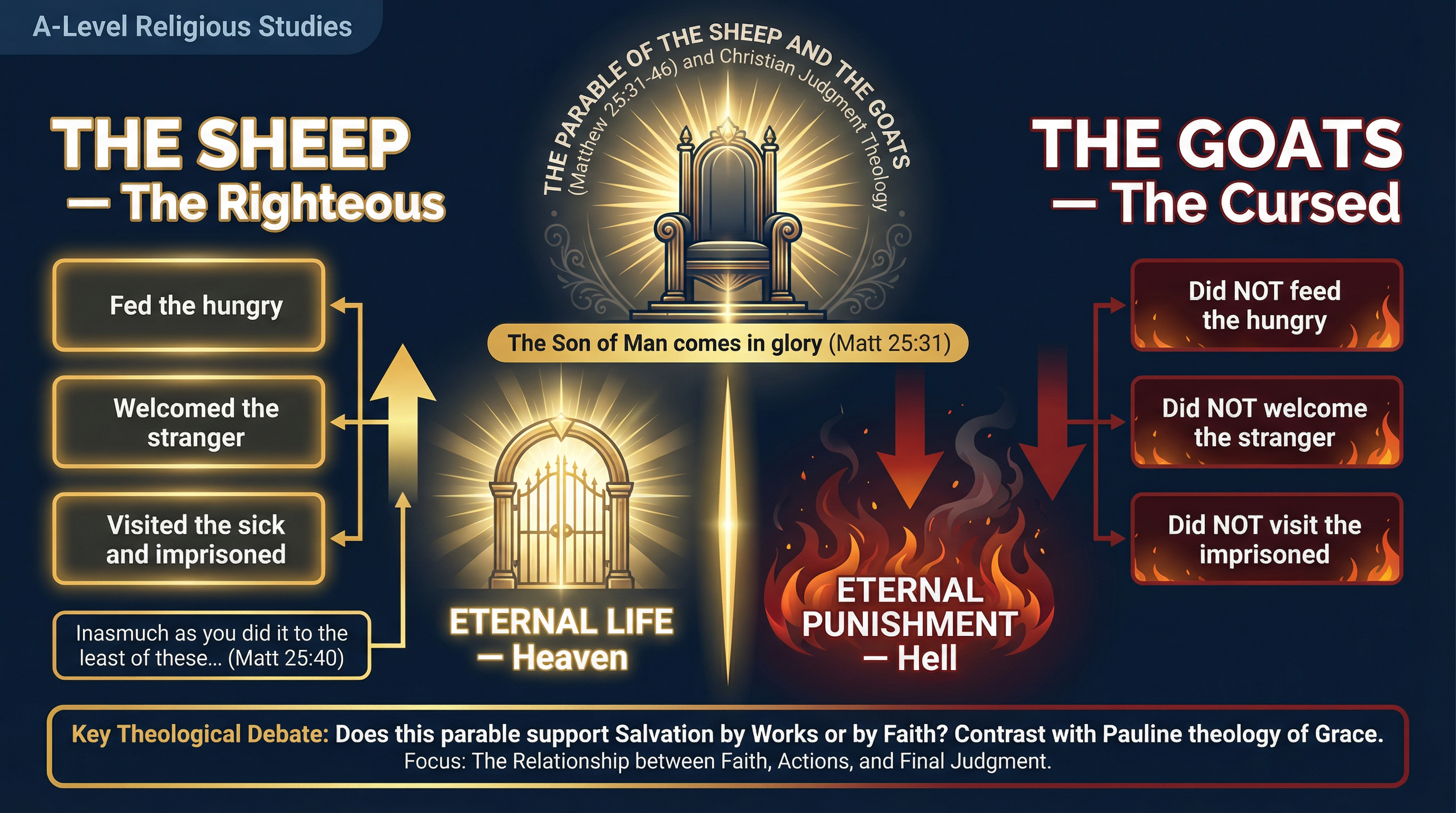 Theological Debate: The Basis of Final Judgment.