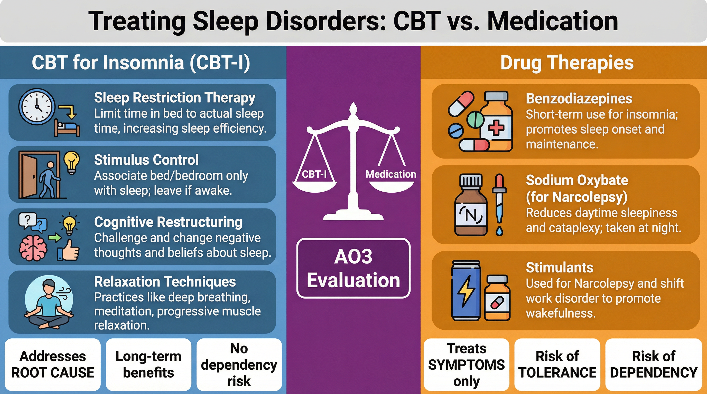 Comparison of Treatments for Sleep Disorders