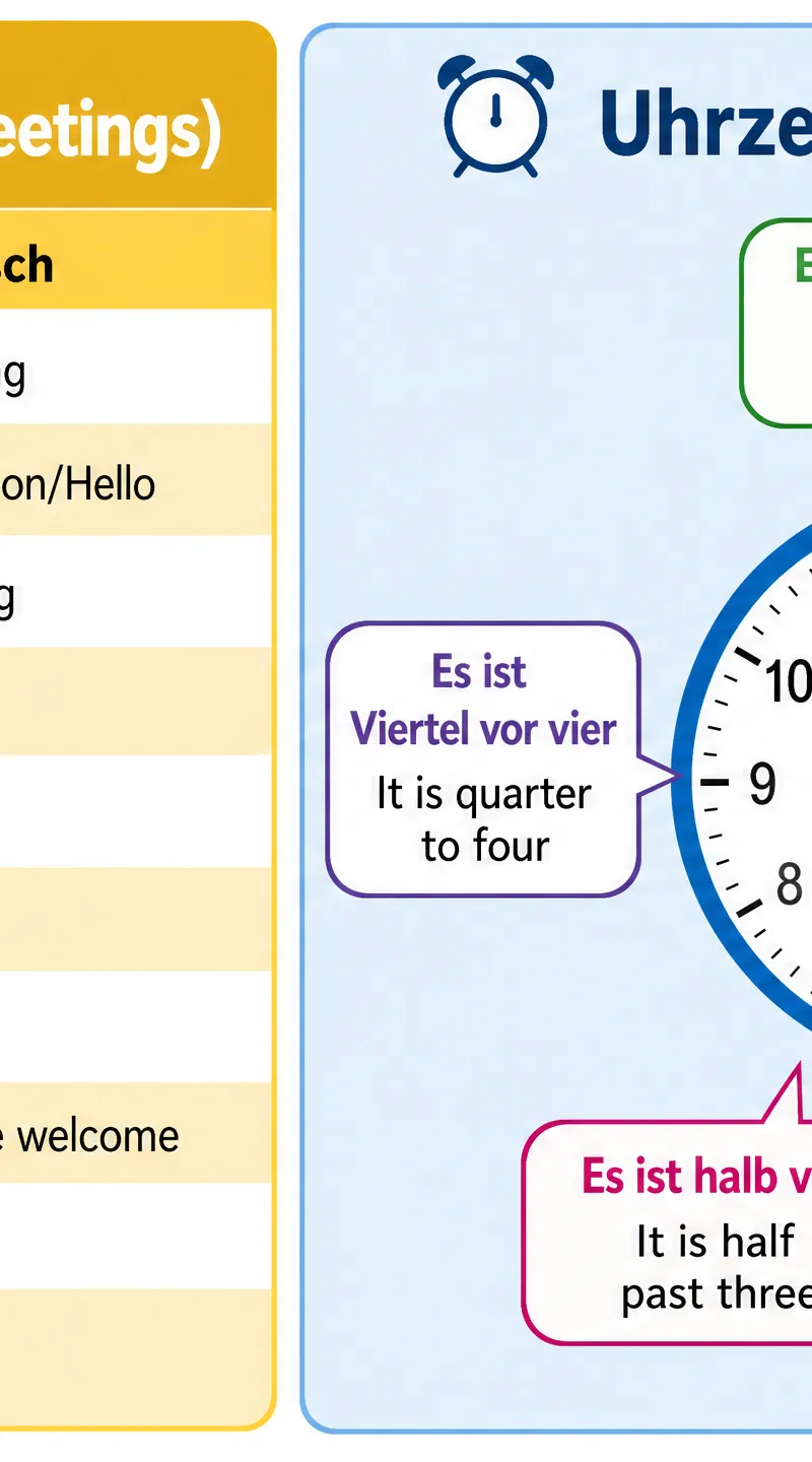 Greetings and Telling the Time Reference
