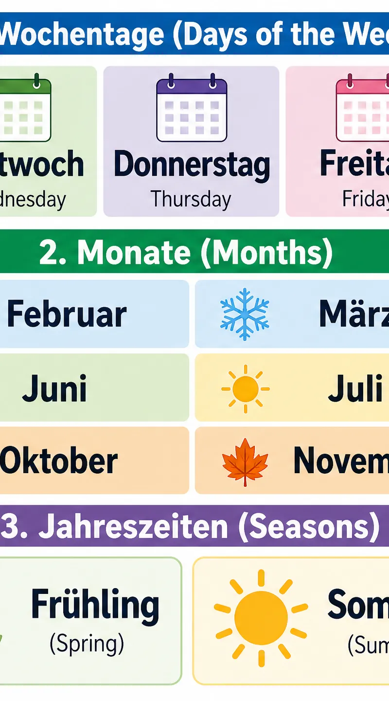 Days, Months, and Seasons Reference