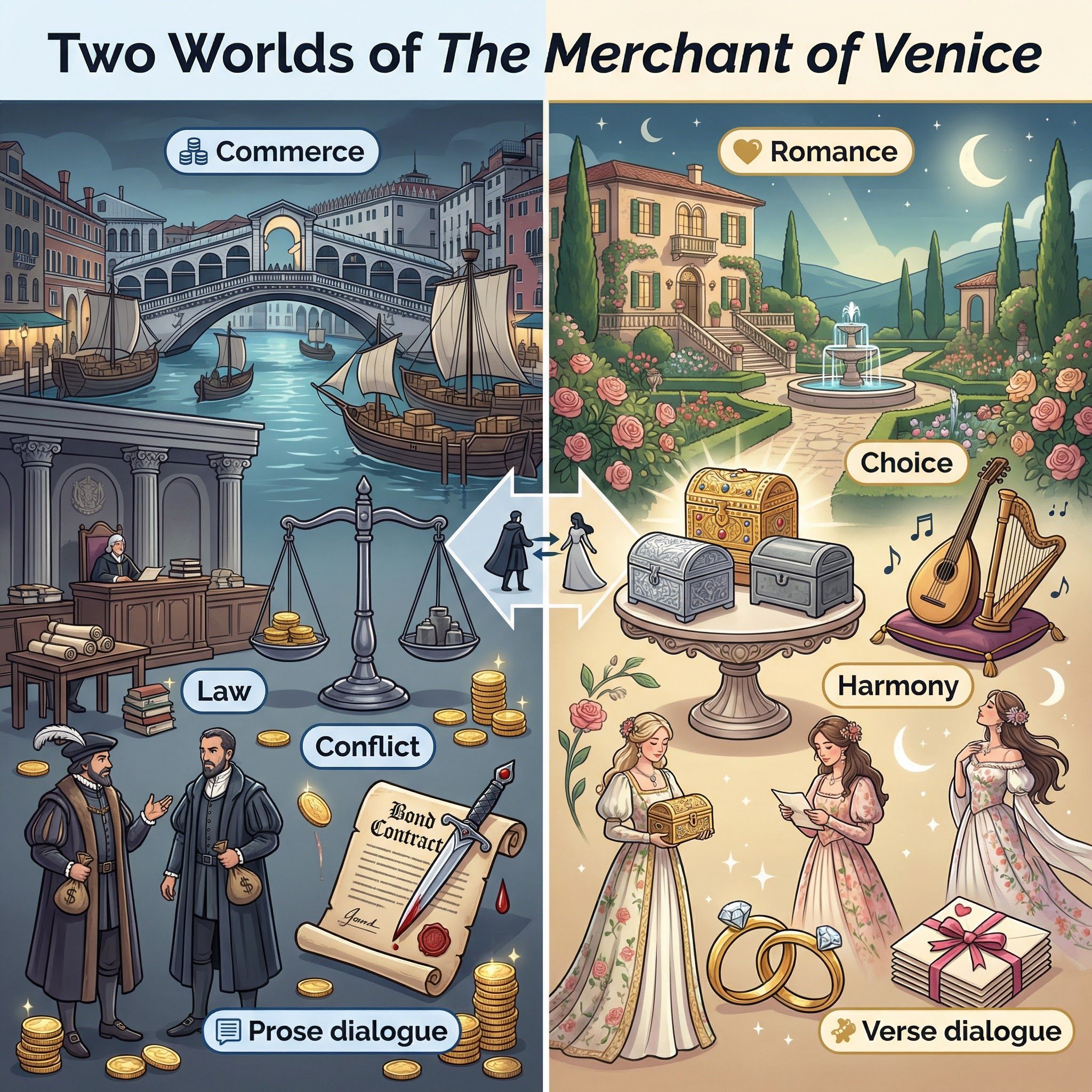 Venice vs. Belmont: The Two Worlds of the Play