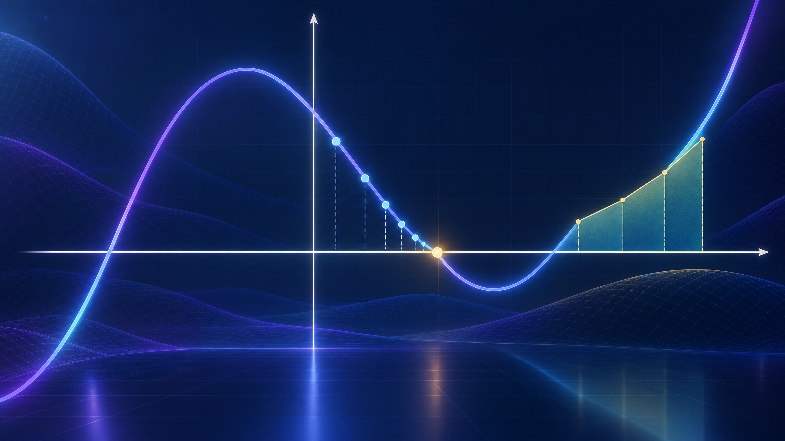 Numerical methods turn curves and equations into justified approximations.