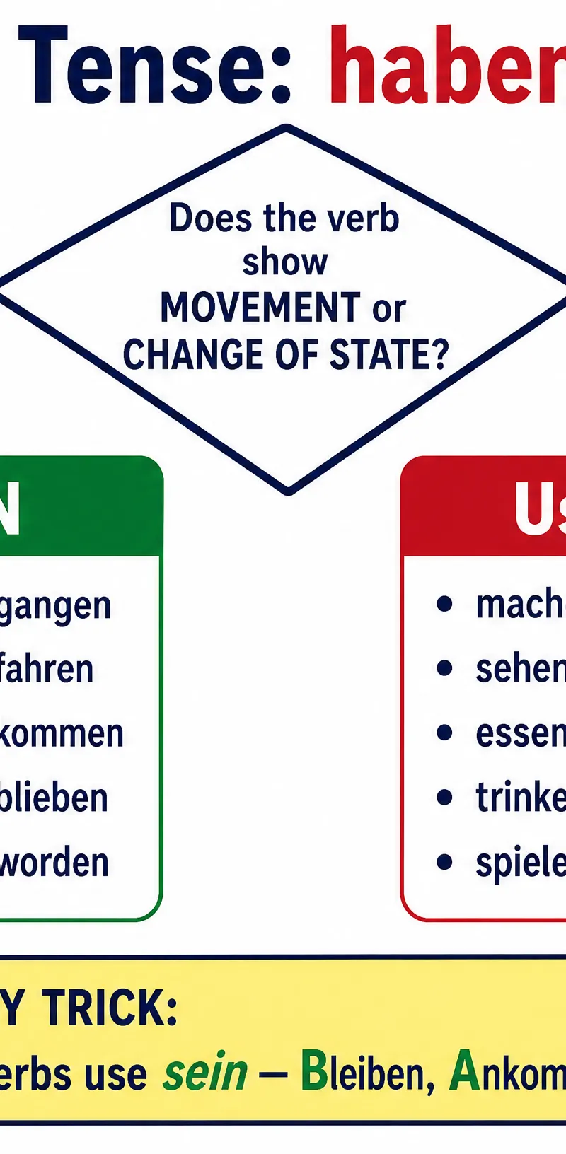 Perfect Tense: haben or sein?