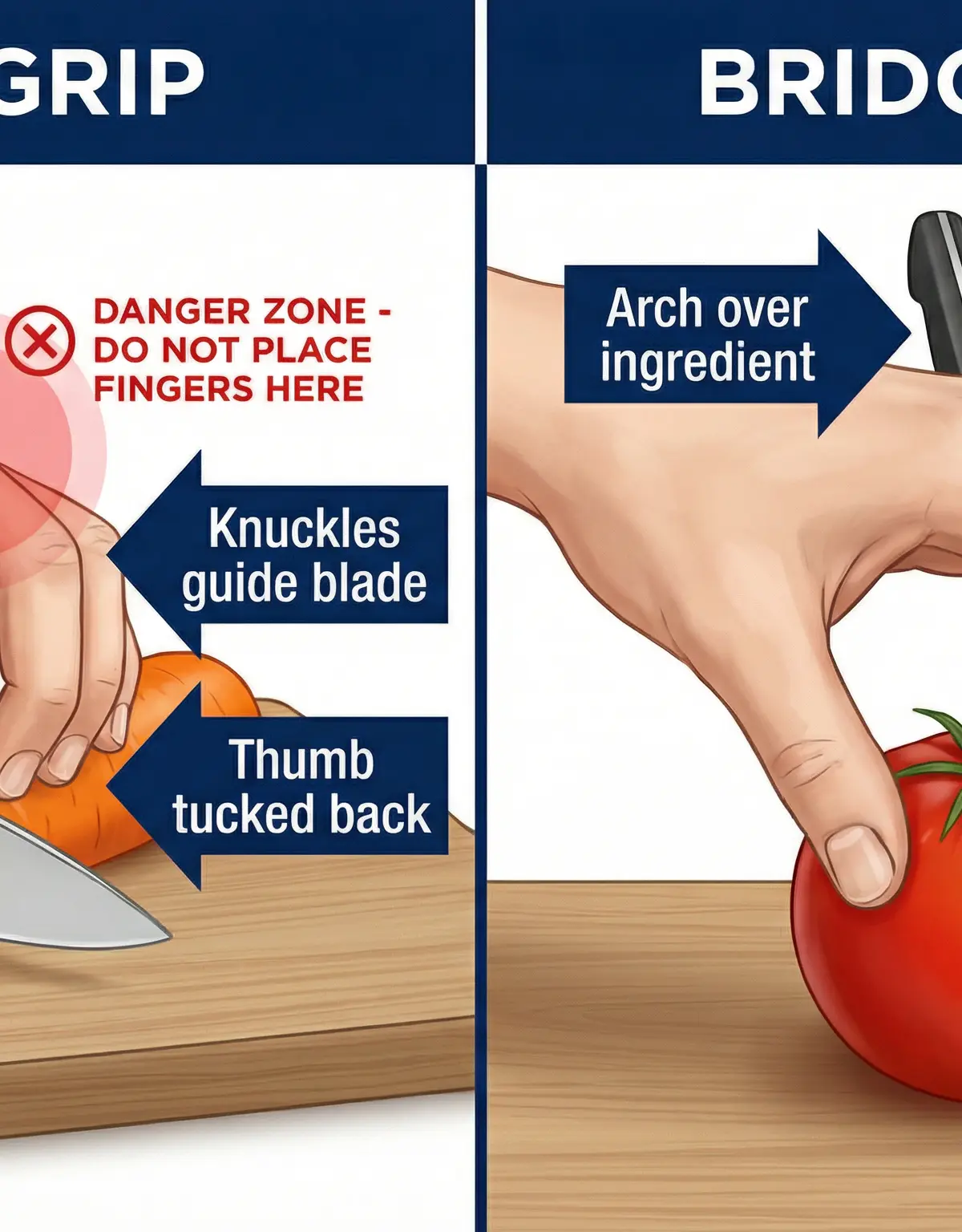 Knife skills – Food Preparation and Nutrition – GCSE