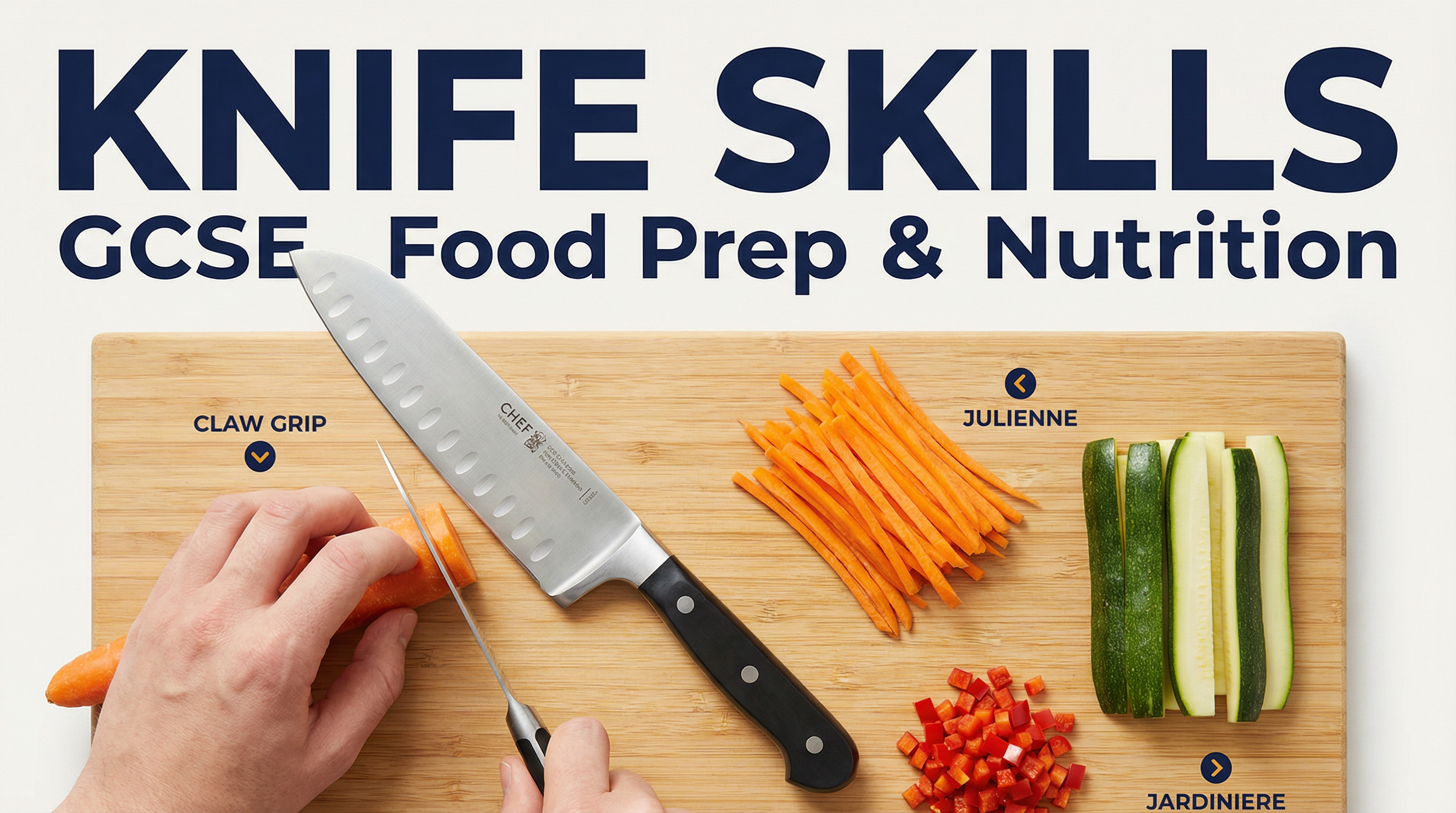 Knife skills – Food Preparation and Nutrition – GCSE